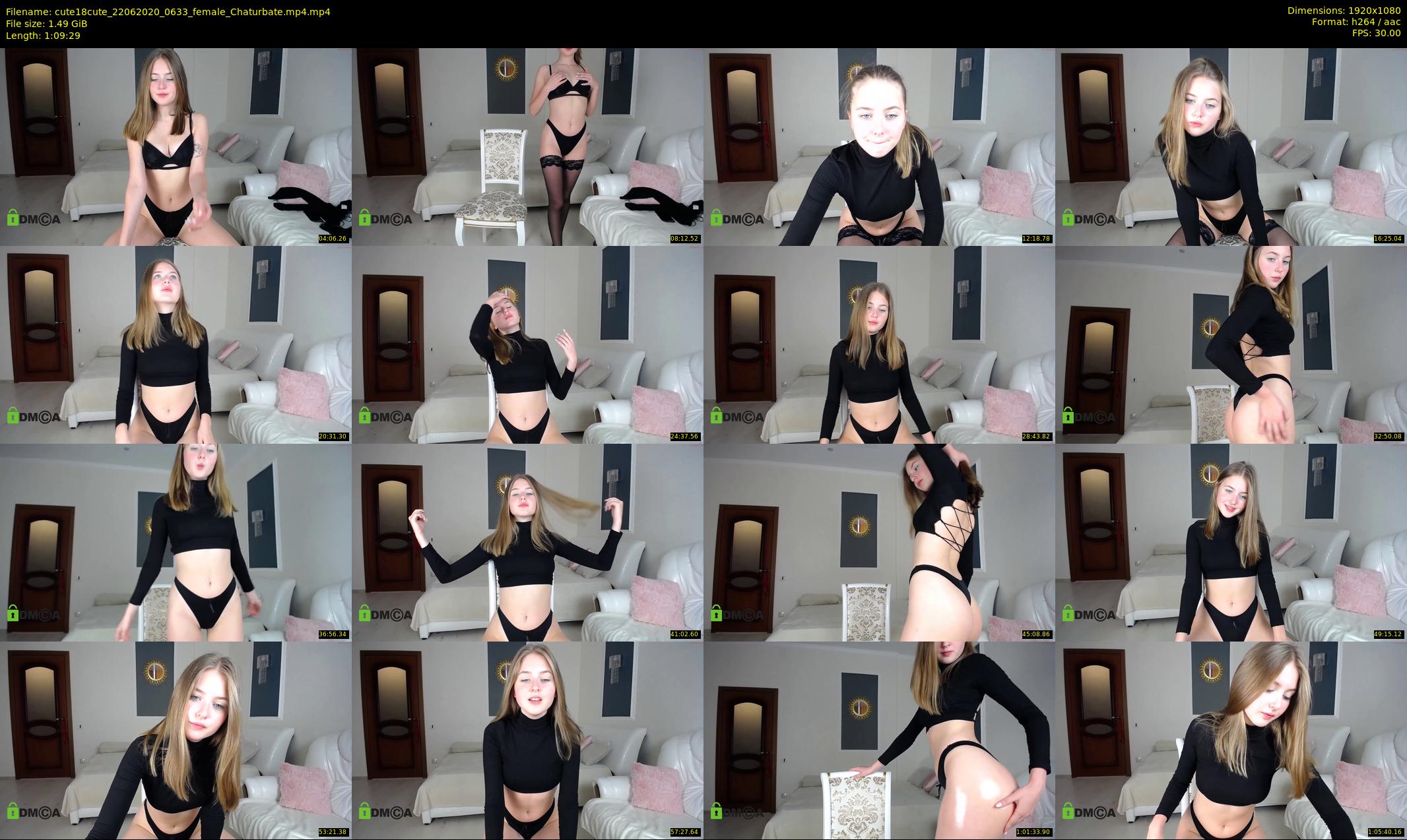 cute18cute — 70 minute Chaturbate female cam show recording, 1080p, Jun 22, 2020