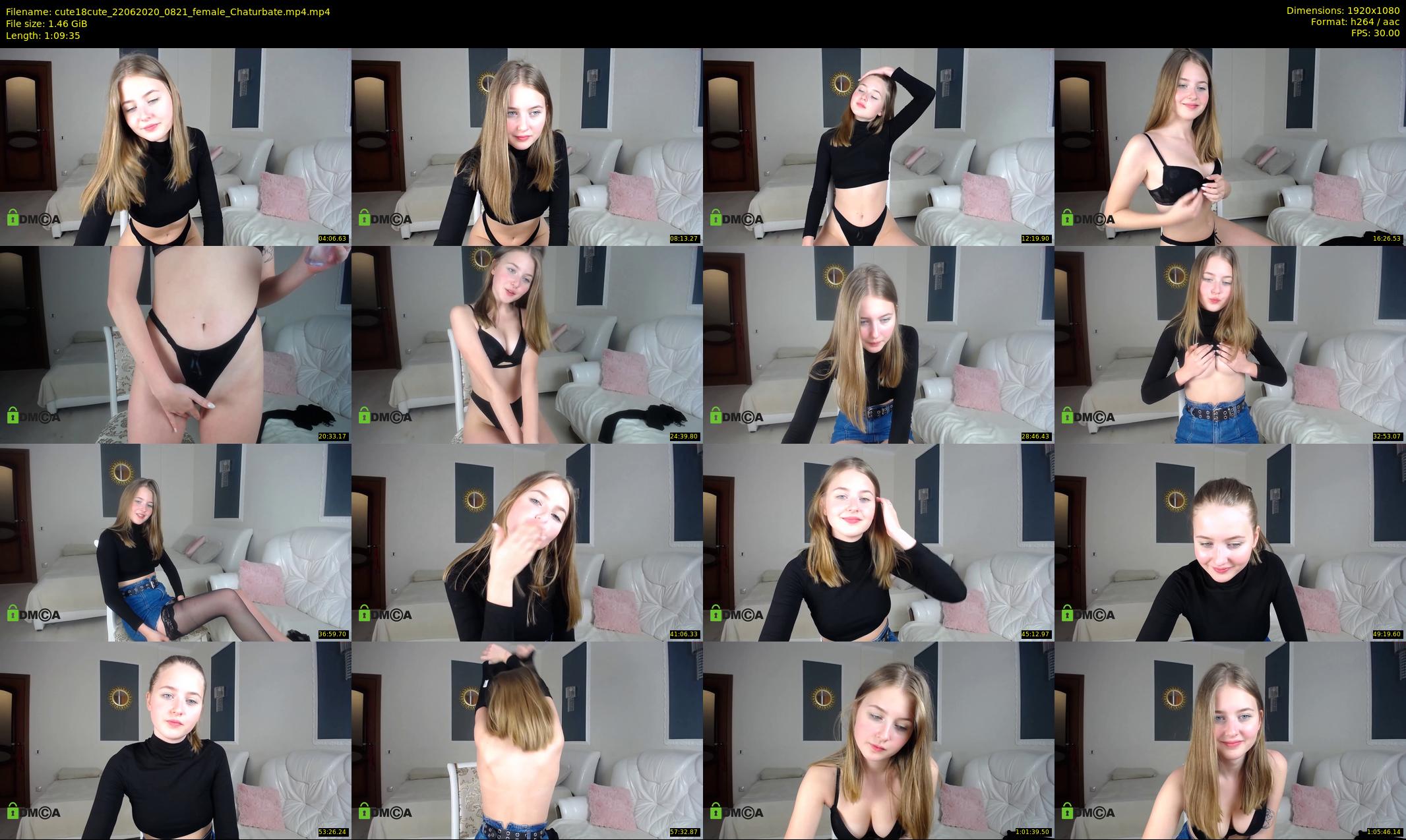 cute18cute — 70 minute Chaturbate female cam show recording, 1080p, Jun 22, 2020