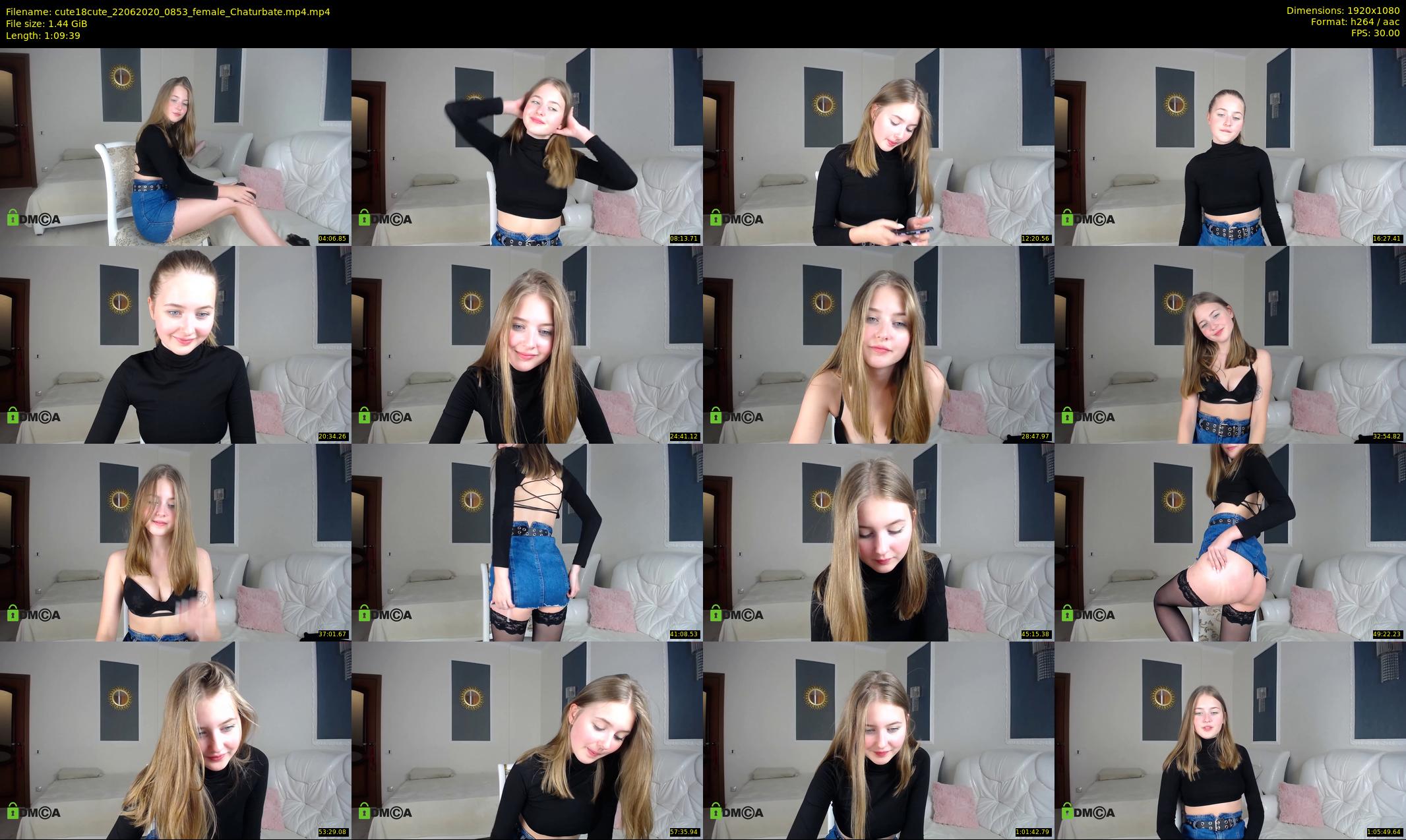 cute18cute — 70 minute Chaturbate female cam show recording, 1080p, Jun 22, 2020