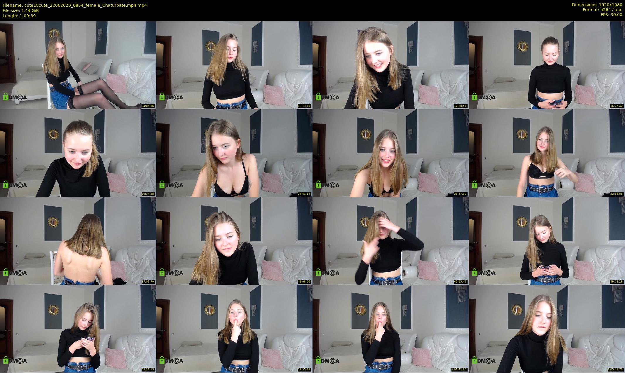 cute18cute — 70 minute Chaturbate female cam show recording, 1080p, Jun 22, 2020