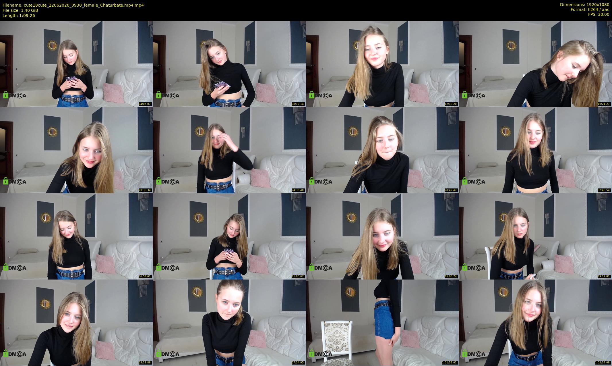cute18cute — 70 minute Chaturbate female cam show recording, 1080p, Jun 22, 2020