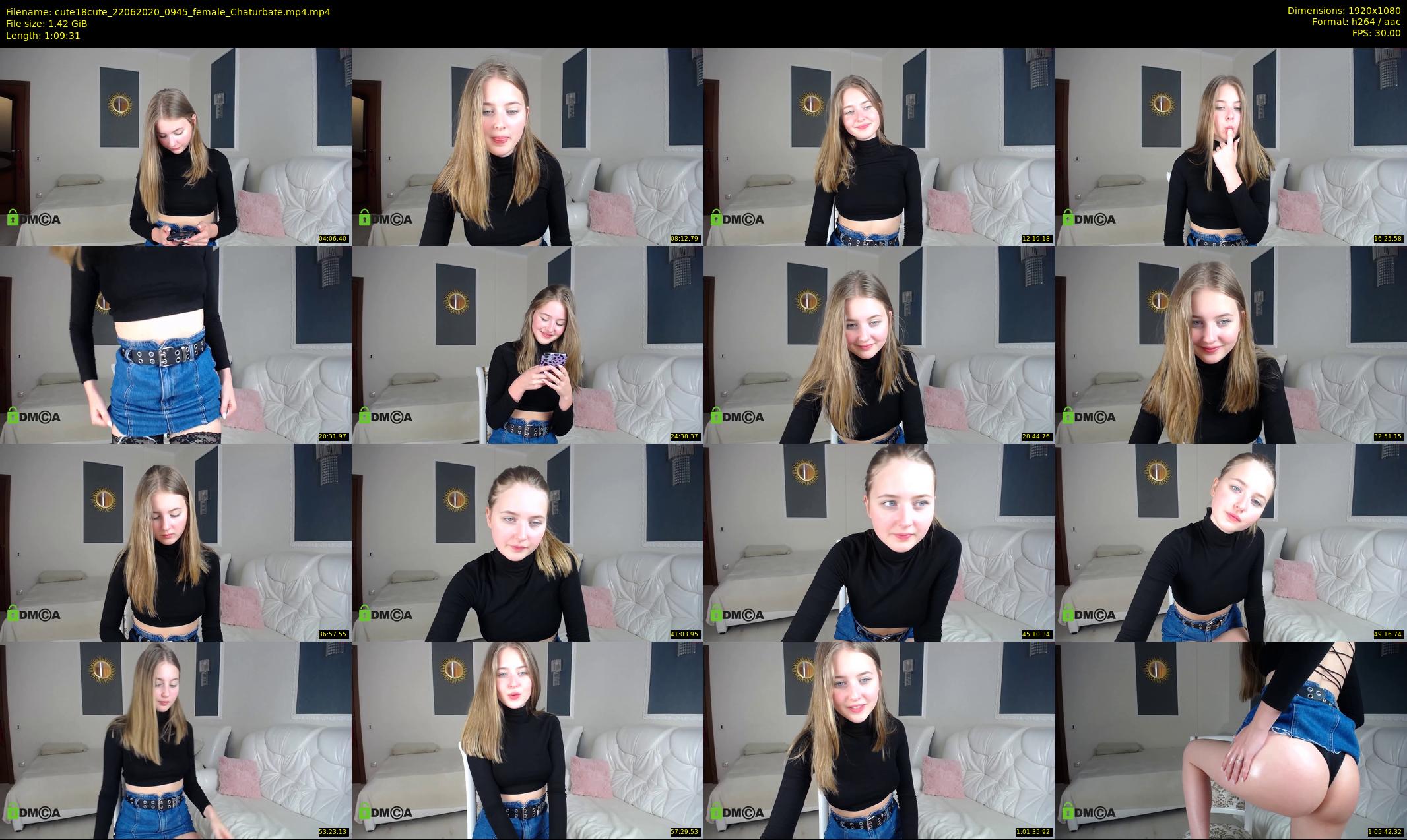 cute18cute — 70 minute Chaturbate female cam show recording, 1080p, Jun 22, 2020