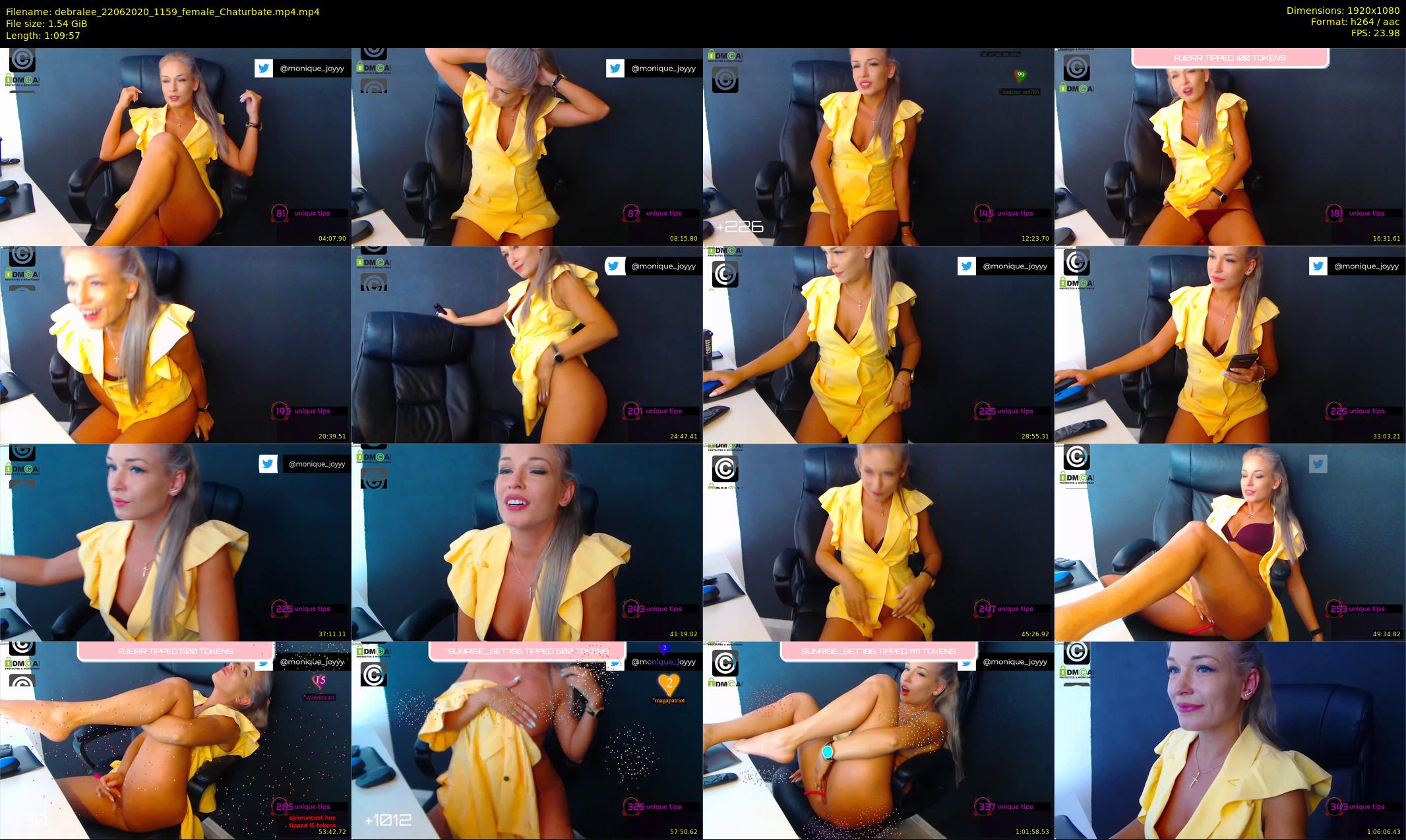 debralee — 70 minute Chaturbate female cam show recording, 1080p, Jun 22, 2020