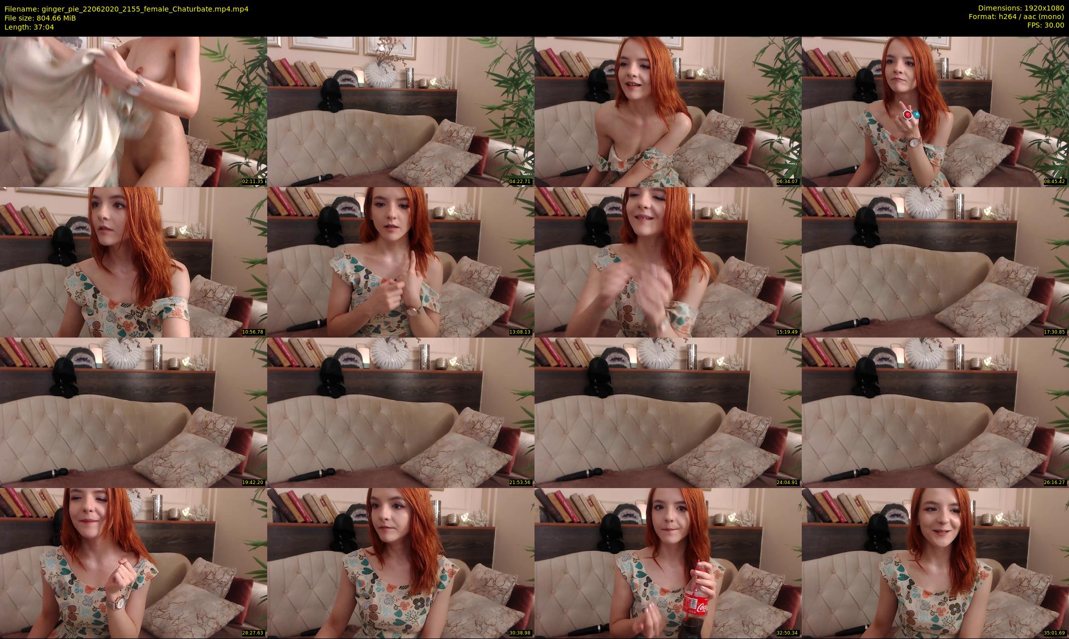 ginger_pie — 38 minute Chaturbate female cam show recording, 1080p, Jun 22, 2020