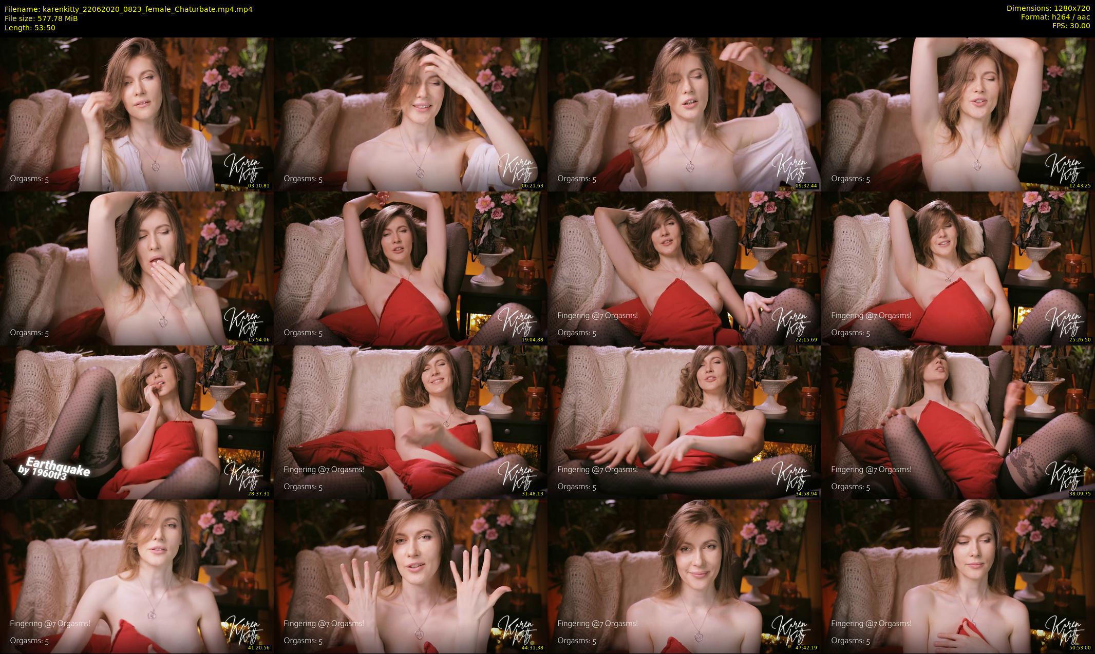 karenkitty — 54 minute Chaturbate female cam show recording, 720p, Jun 22, 2020