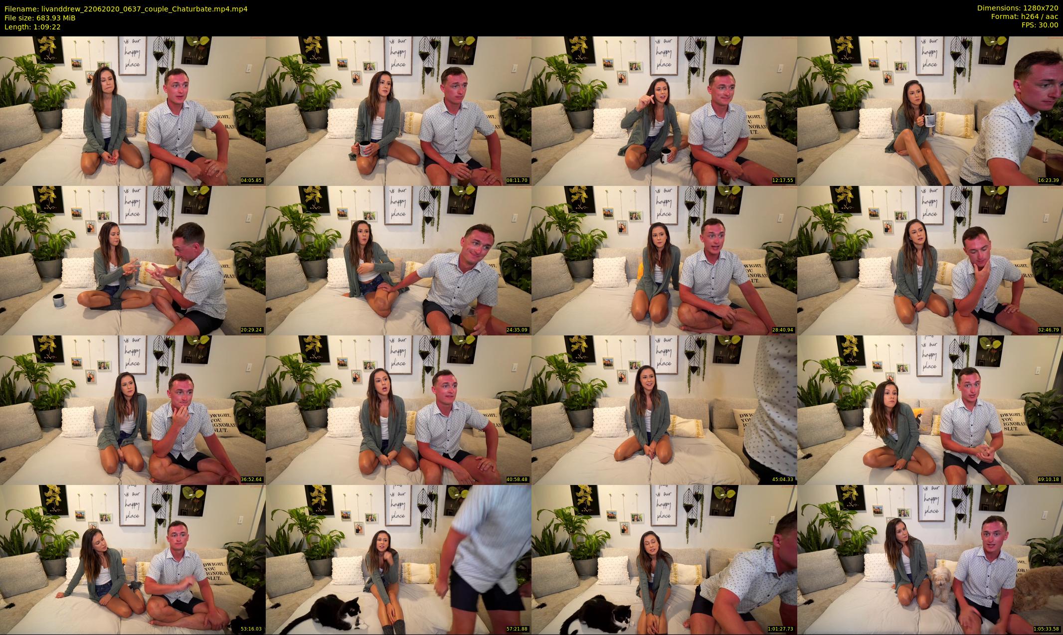 livanddrew — 70 minute Chaturbate couple cam show recording, 720p, Jun 22, 2020