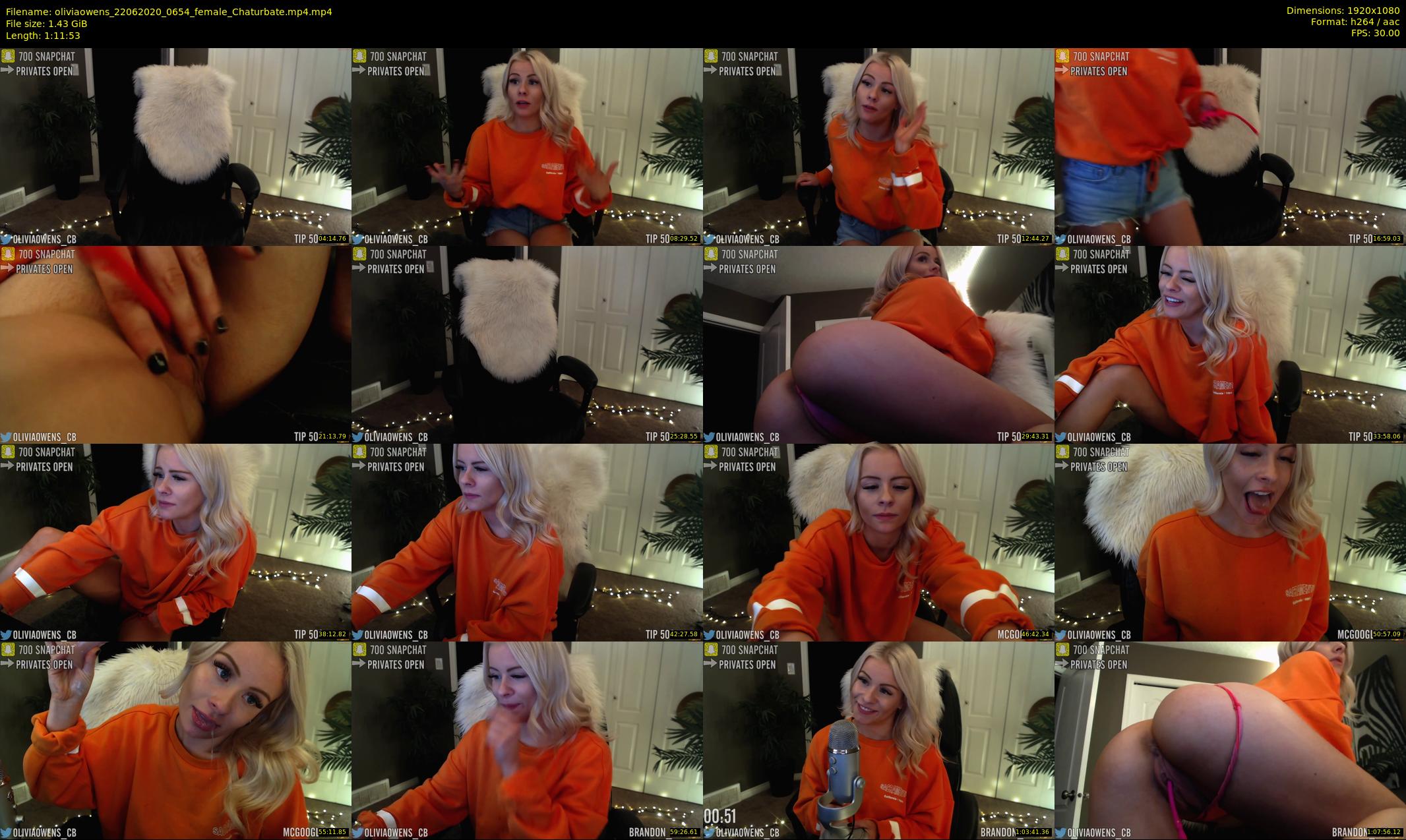 oliviaowens — 72 minute Chaturbate female cam show recording, 1080p, Jun 22, 2020