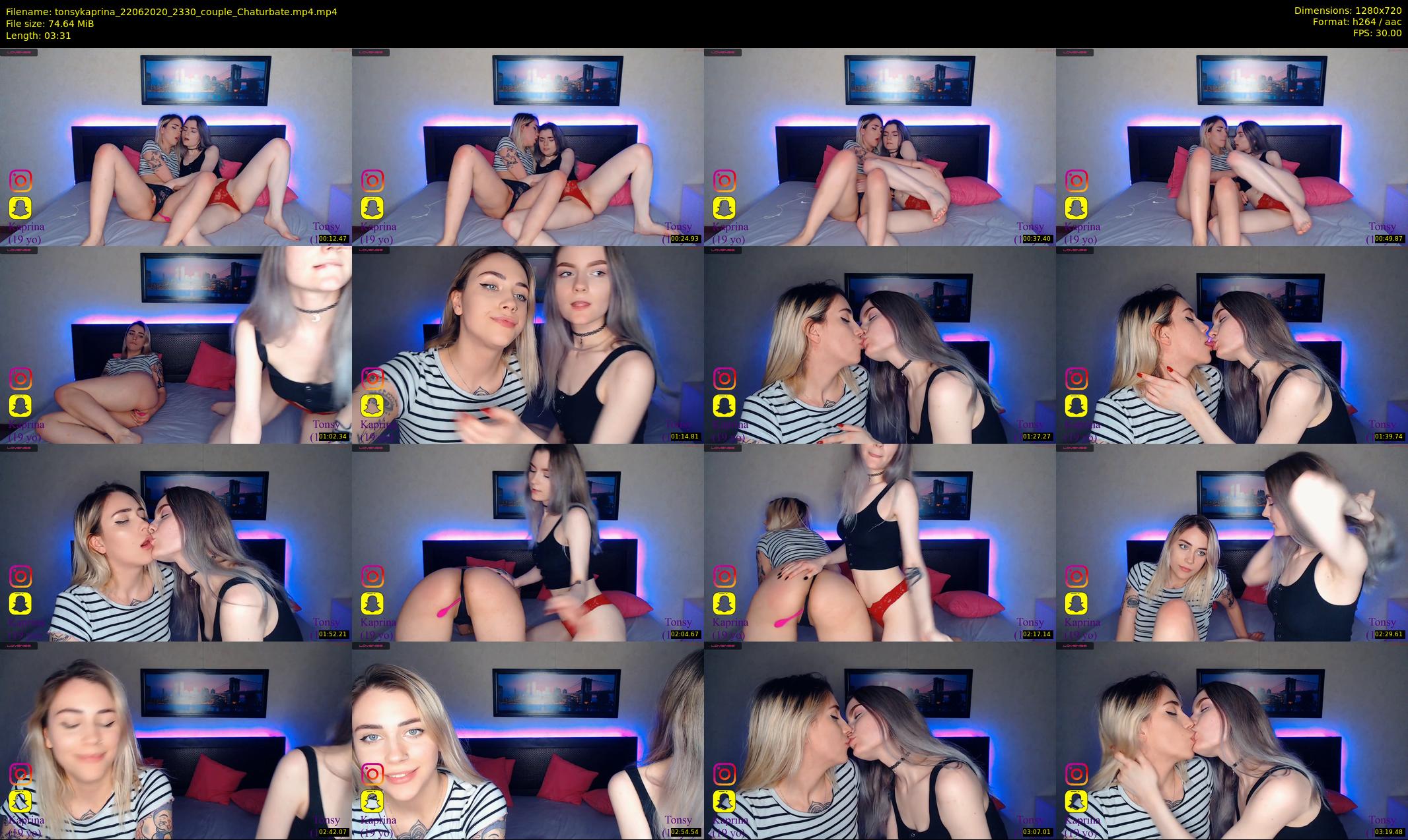 tonsykaprina — 4 minute Chaturbate couple cam show recording, 720p, Jun 22, 2020