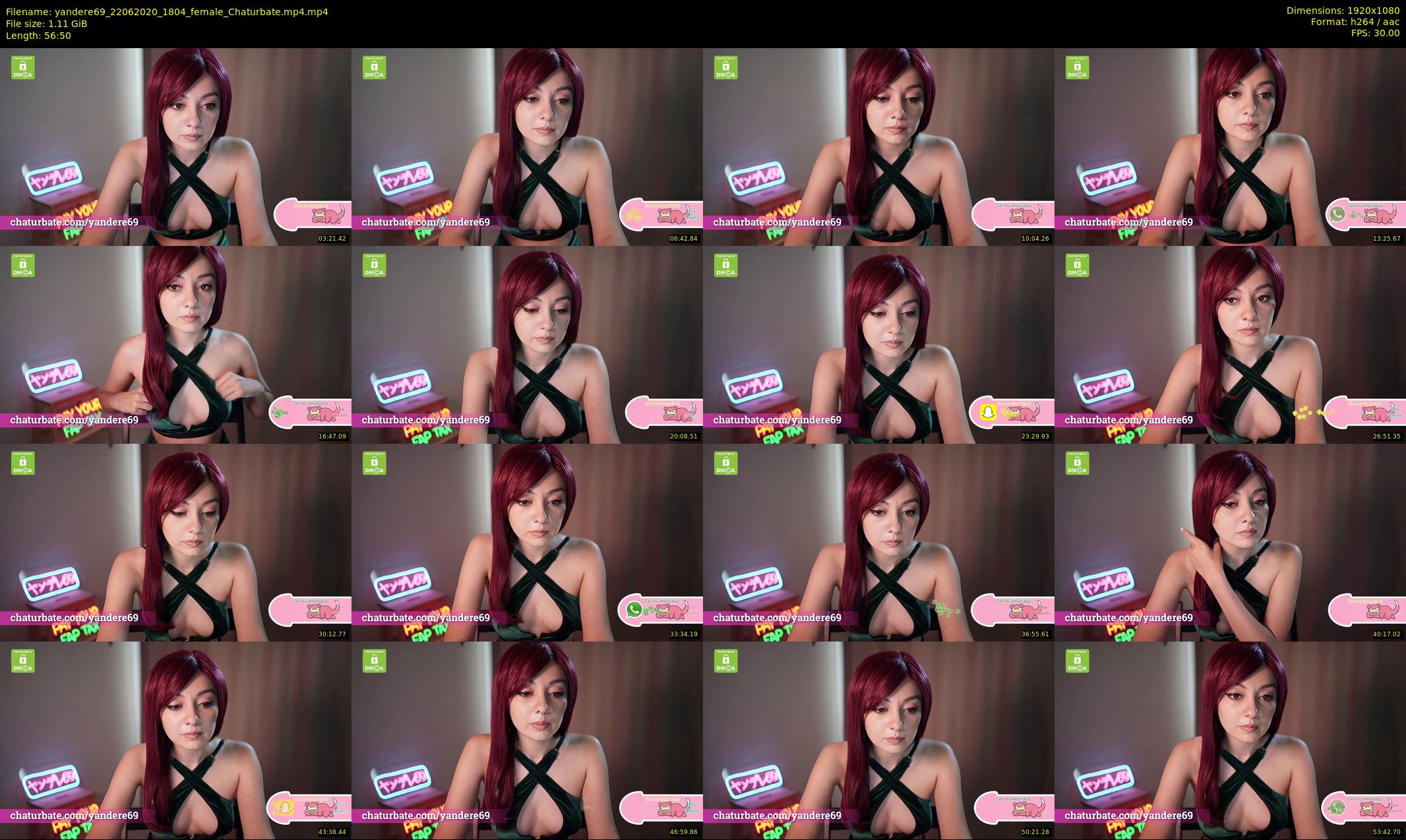 yandere69 — 57 minute Chaturbate female cam show recording, 1080p, Jun 22, 2020