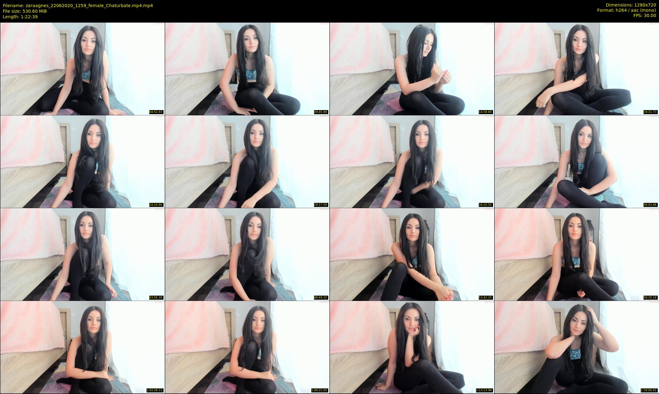 zaraagnes — 83 minute Chaturbate female cam show recording, 720p, Jun 22, 2020