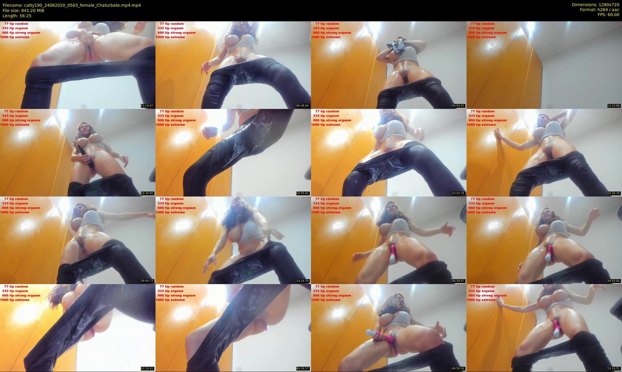 catty190 — 57 minute Chaturbate female cam show recording, 720p, Jun 24, 2020