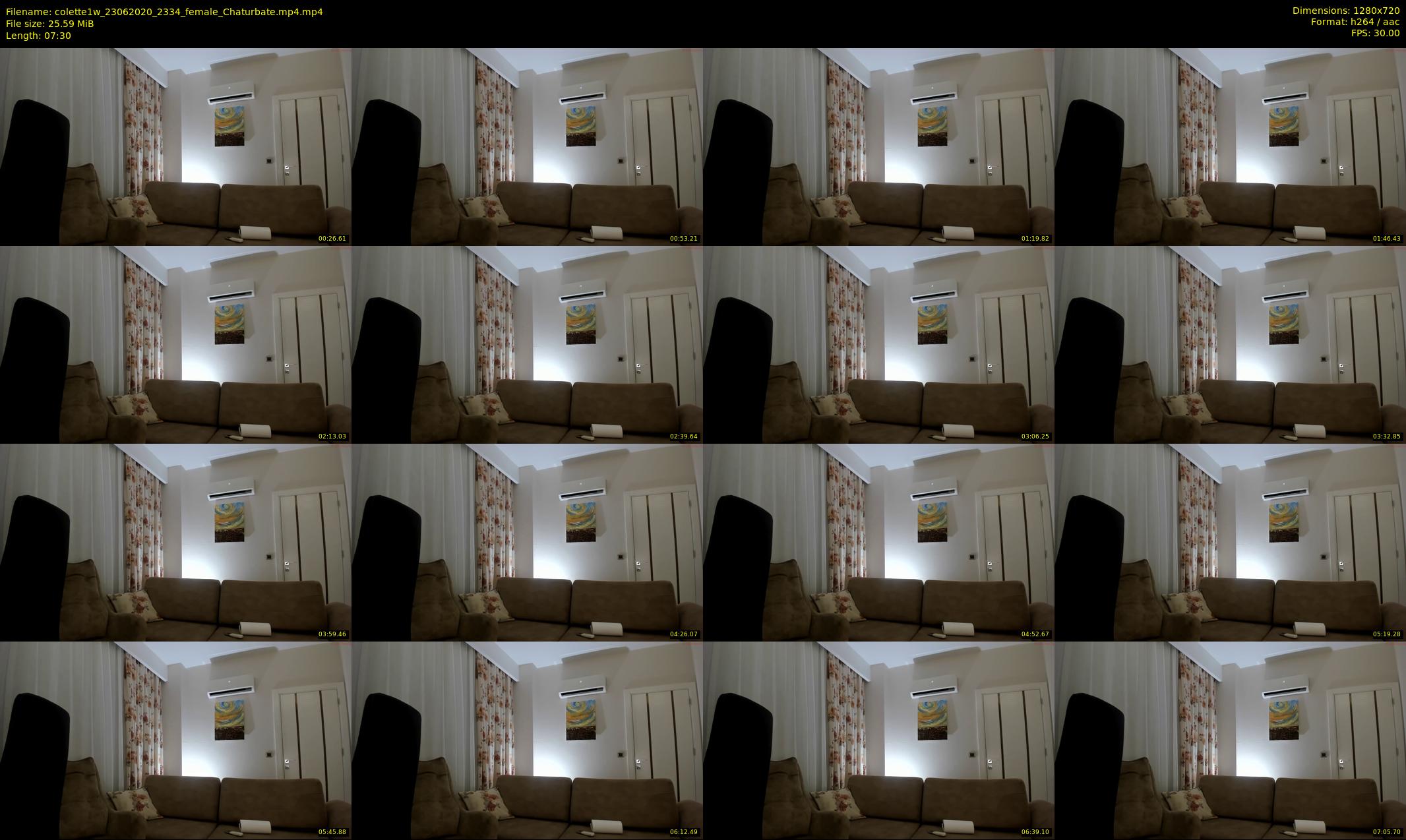 colette1w — 8 minute Chaturbate female cam show recording, 720p, Jun 23, 2020