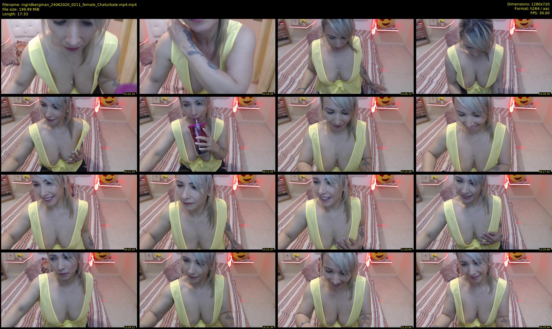 ingridbergman — 18 minute Chaturbate female cam show recording, 720p, Jun 24, 2020