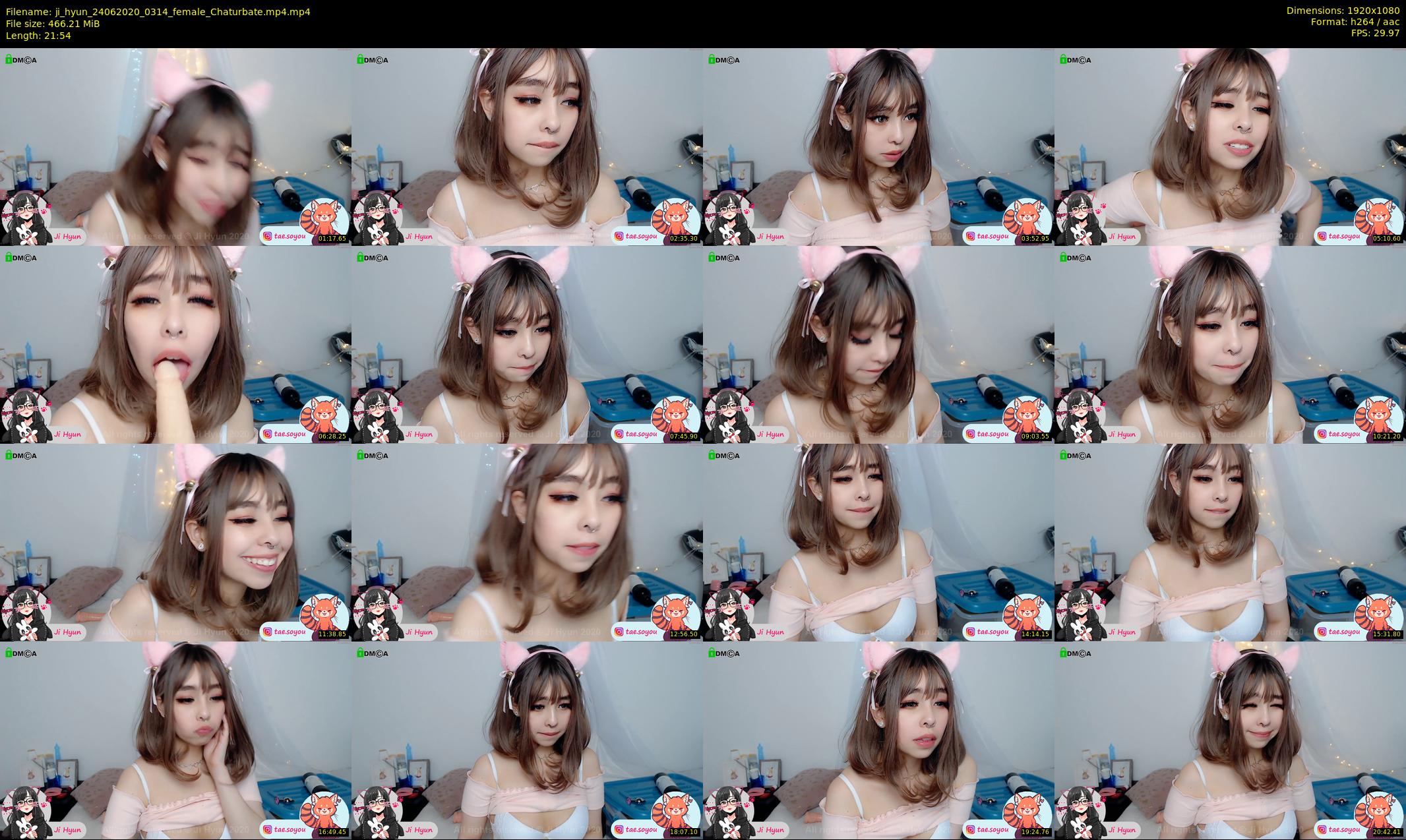 ji_hyun — 22 minute Chaturbate female cam show recording, 1080p, Jun 24, 2020