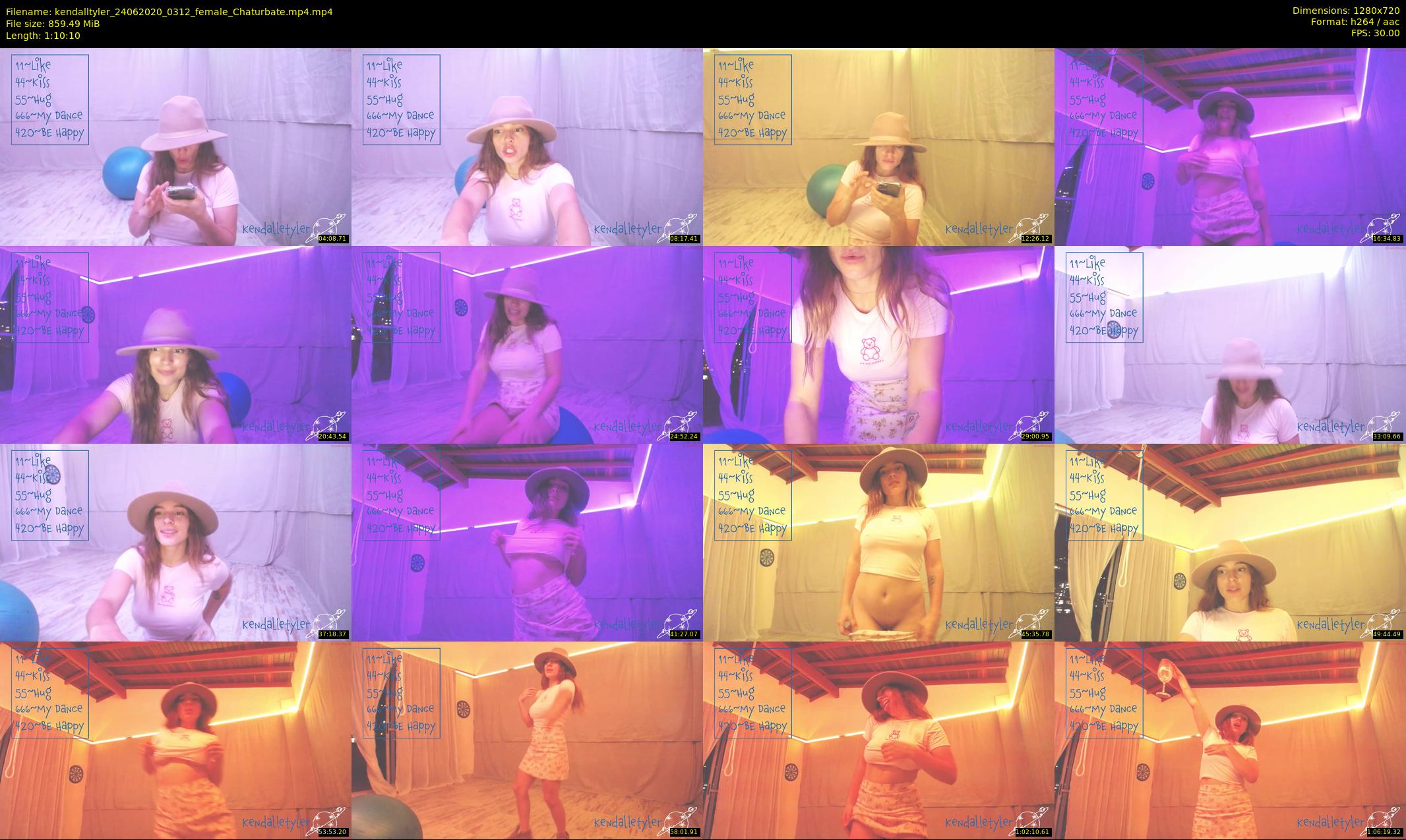 kendalltyler — 71 minute Chaturbate female cam show recording, 720p, Jun 24, 2020
