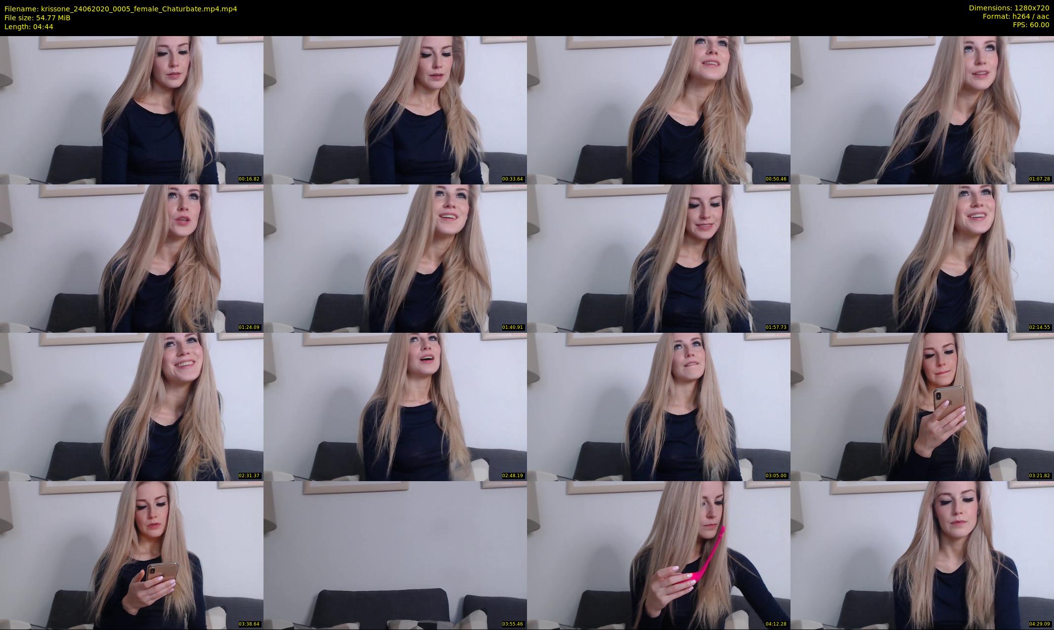 krissone — 5 minute Chaturbate female cam show recording, 720p, Jun 24, 2020