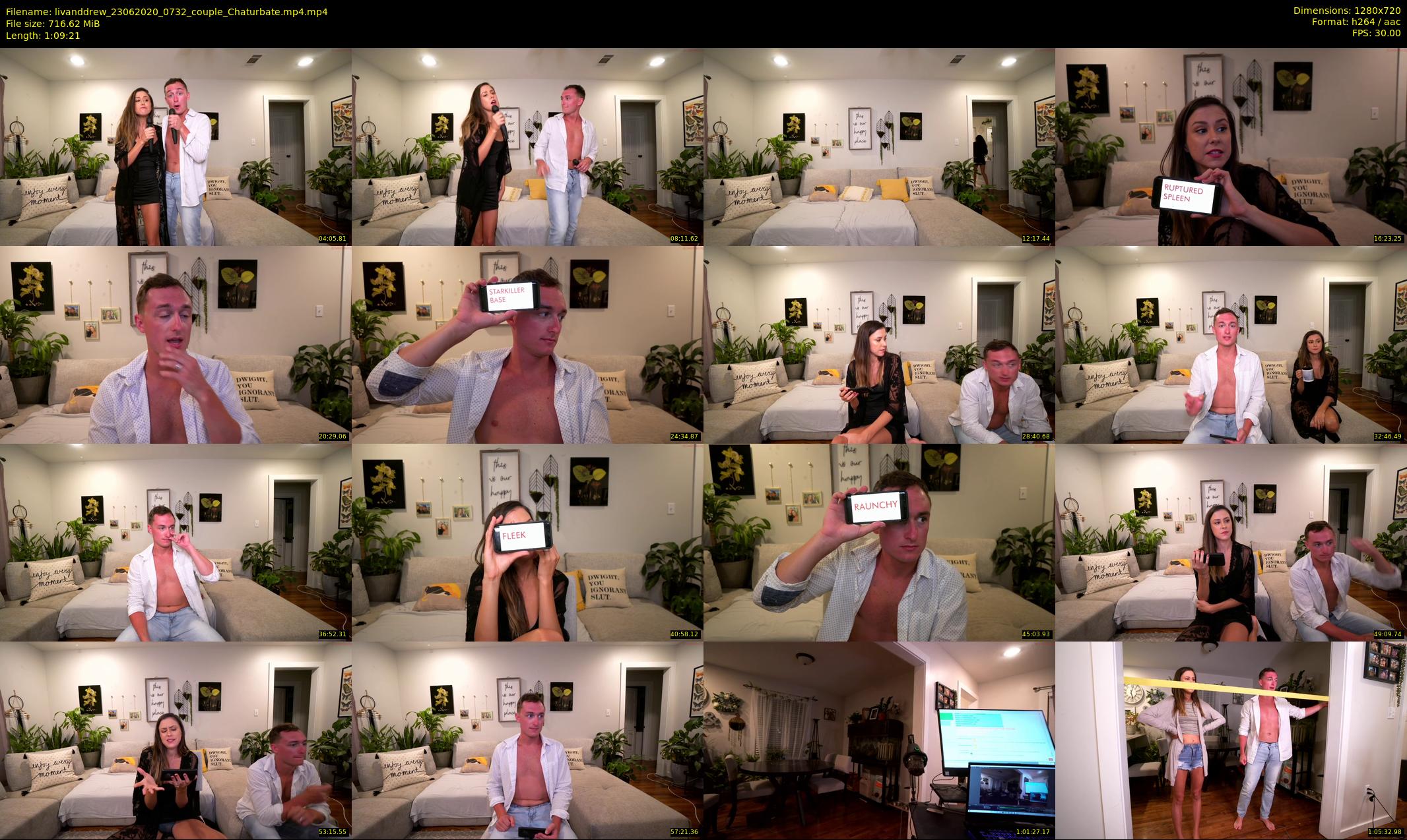 livanddrew — 70 minute Chaturbate couple cam show recording, 720p, Jun 23, 2020