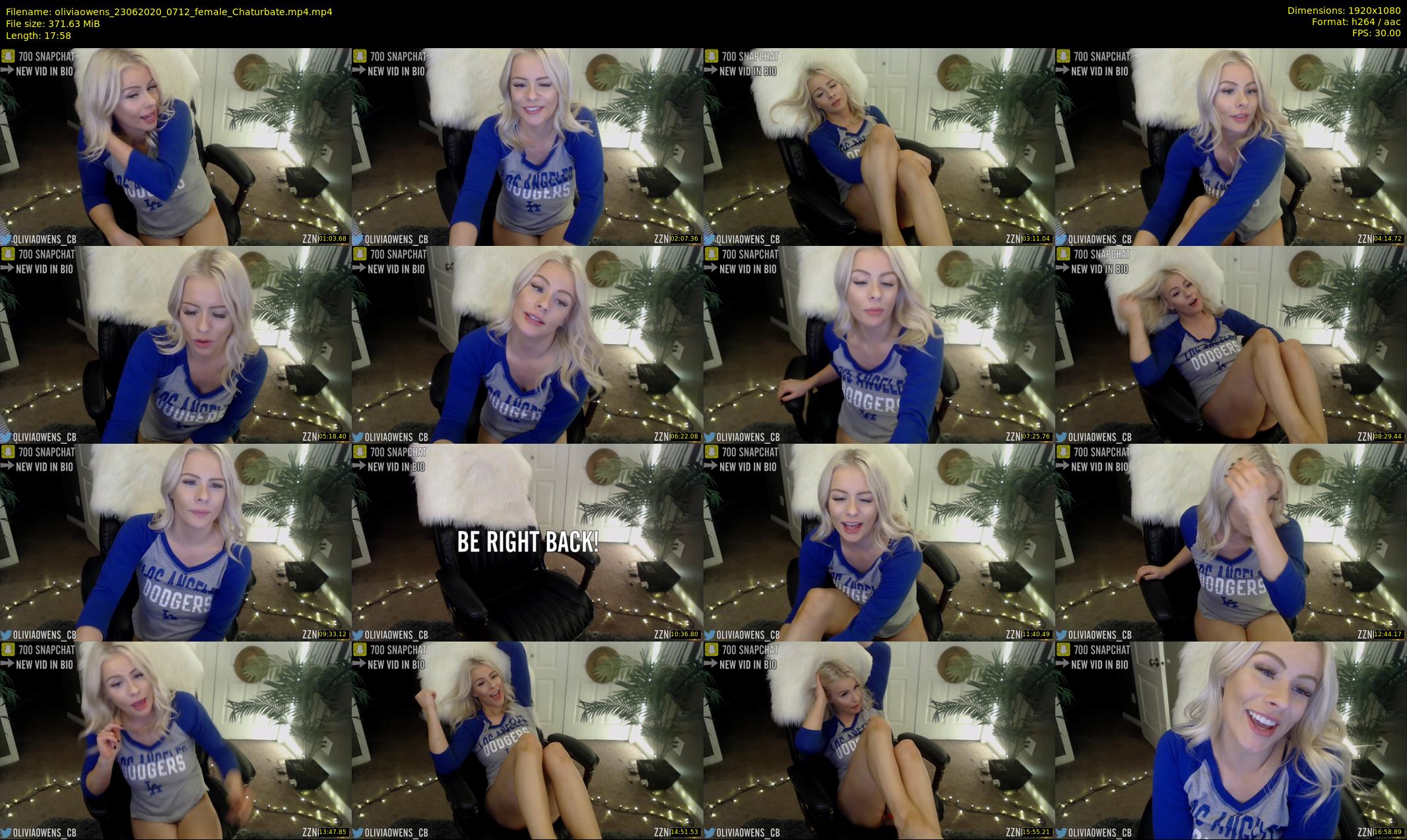 oliviaowens — 18 minute Chaturbate female cam show recording, 1080p, Jun 23, 2020
