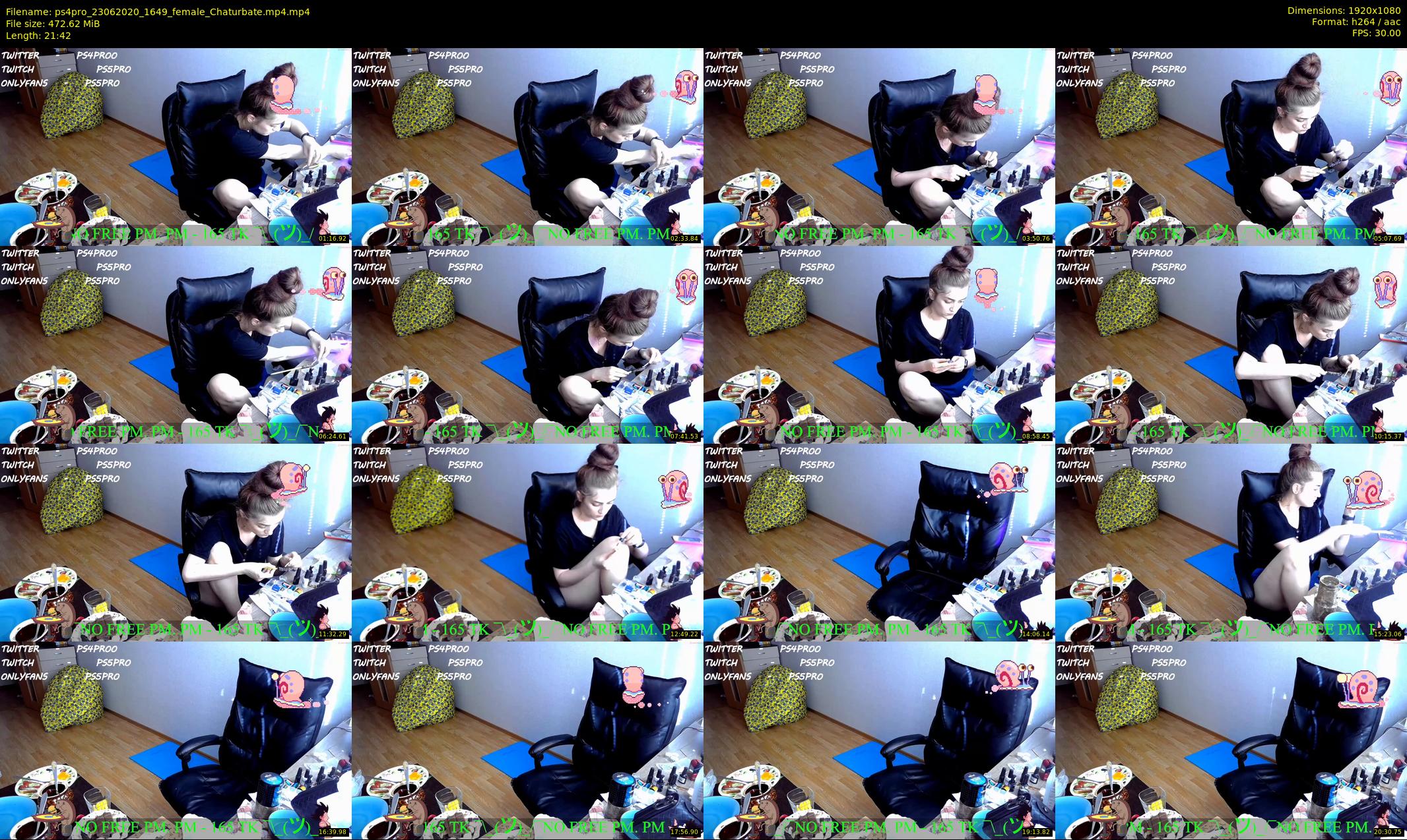 ps4pro — 22 minute Chaturbate female cam show recording, 1080p, Jun 23, 2020
