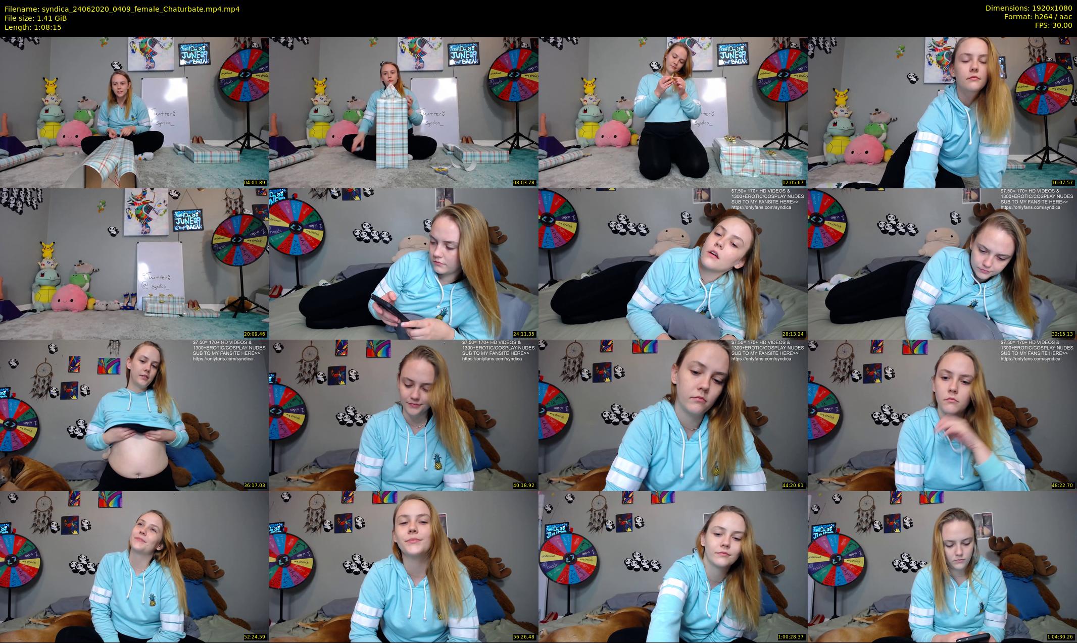 syndica — 69 minute Chaturbate female cam show recording, 1080p, Jun 24, 2020