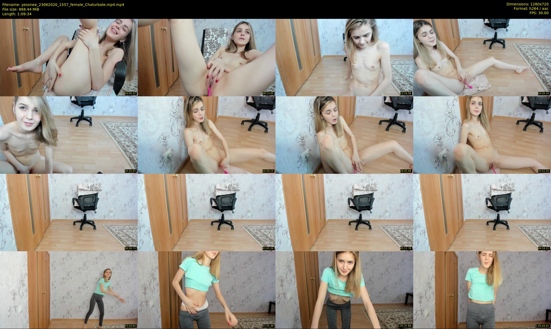 yesonee — 70 minute Chaturbate female cam show recording, 720p, Jun 23, 2020