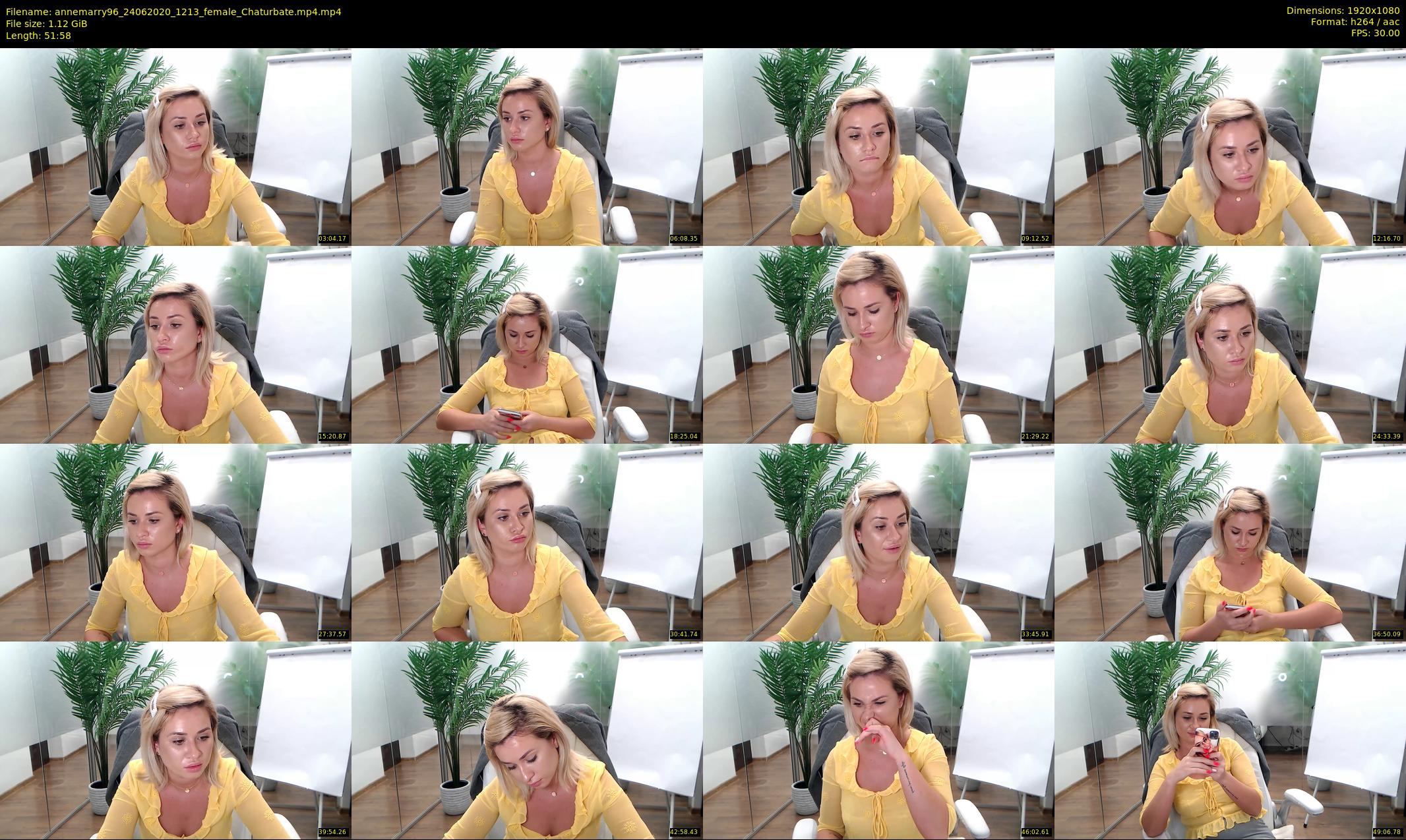 annemarry96 — 52 minute Chaturbate female cam show recording, 1080p, Jun 24, 2020