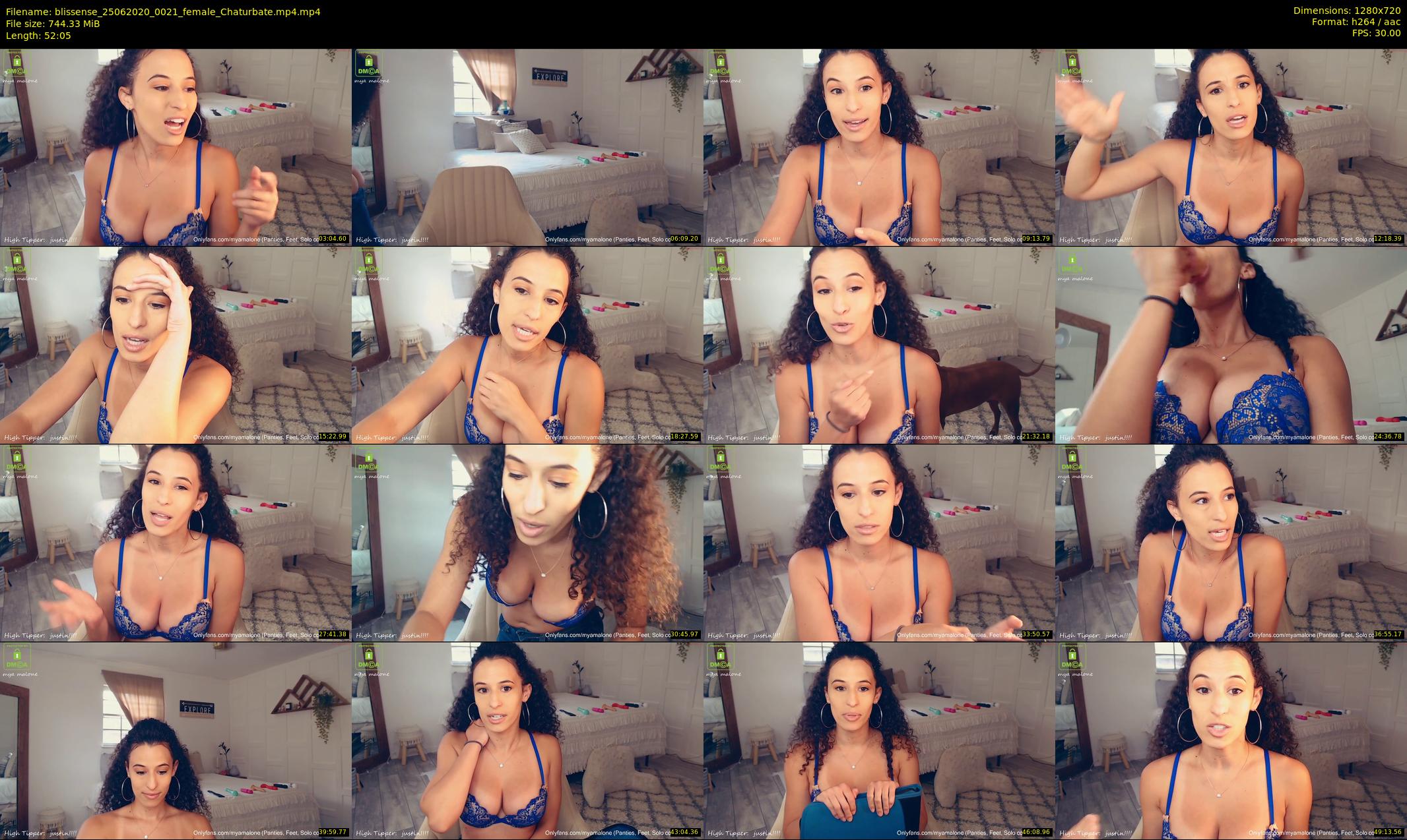 blissense — 53 minute Chaturbate female cam show recording, 720p, Jun 25, 2020