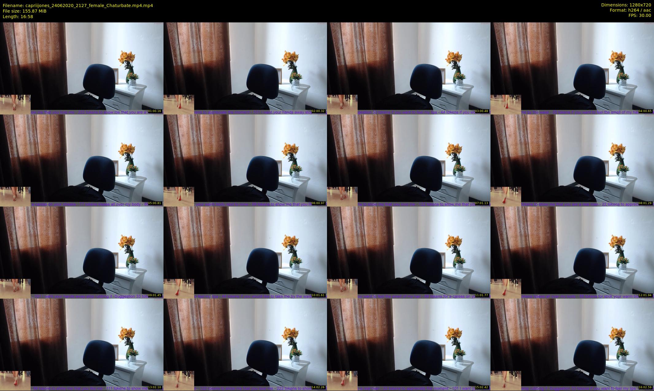capriijones — 17 minute Chaturbate female cam show recording, 720p, Jun 24, 2020