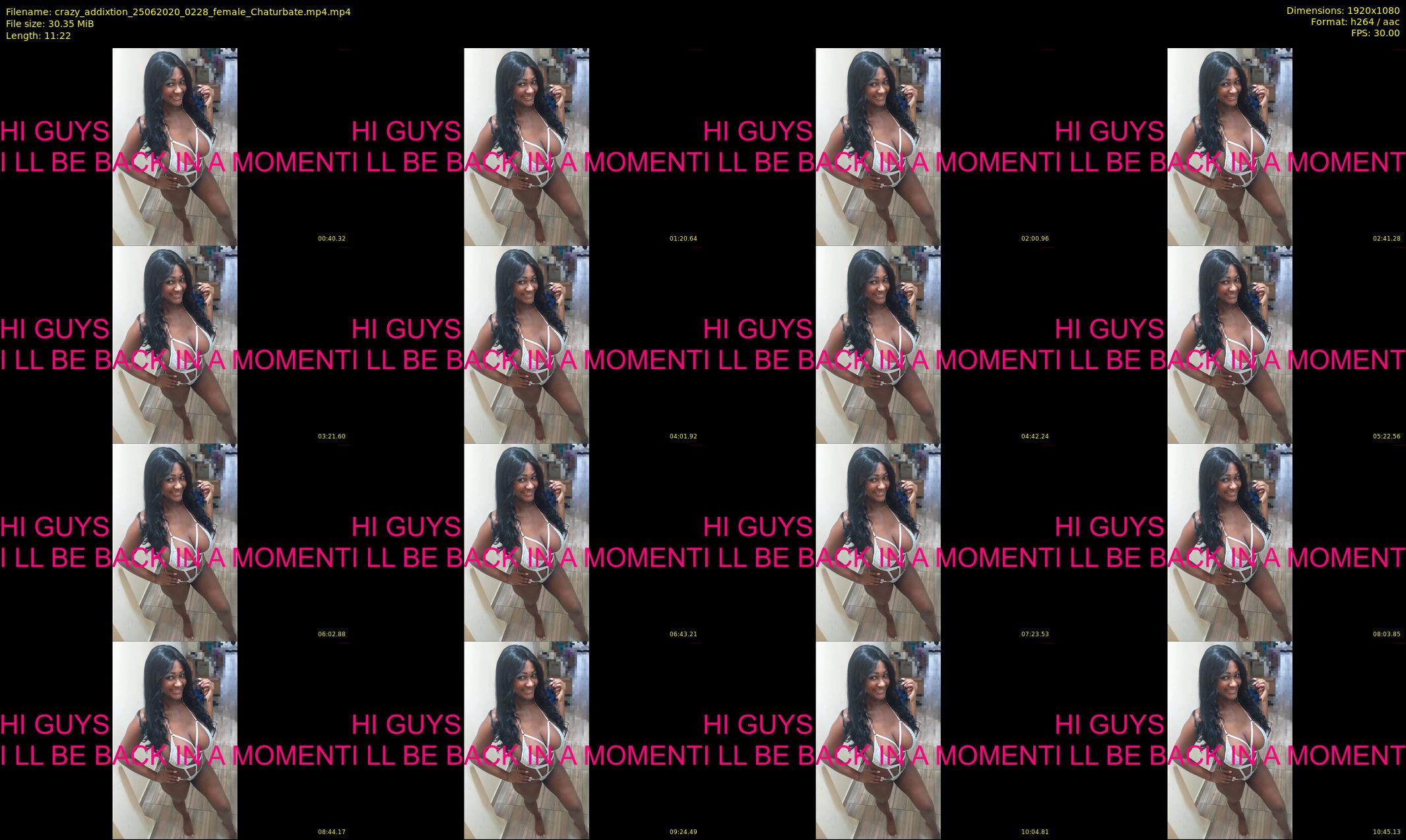 crazy_addixtion — 12 minute Chaturbate female cam show recording, 1080p, Jun 25, 2020