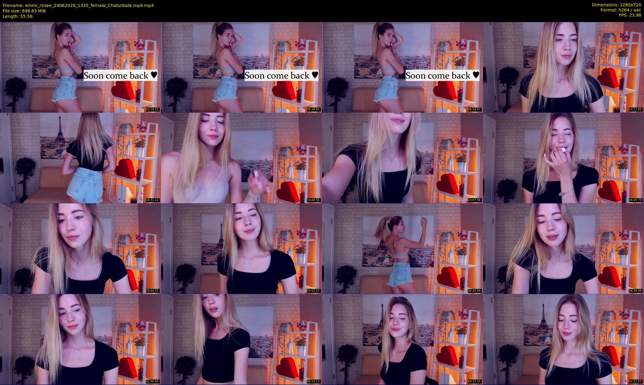 emmi_rosee — 56 minute Chaturbate female cam show recording, 720p, Jun 24, 2020