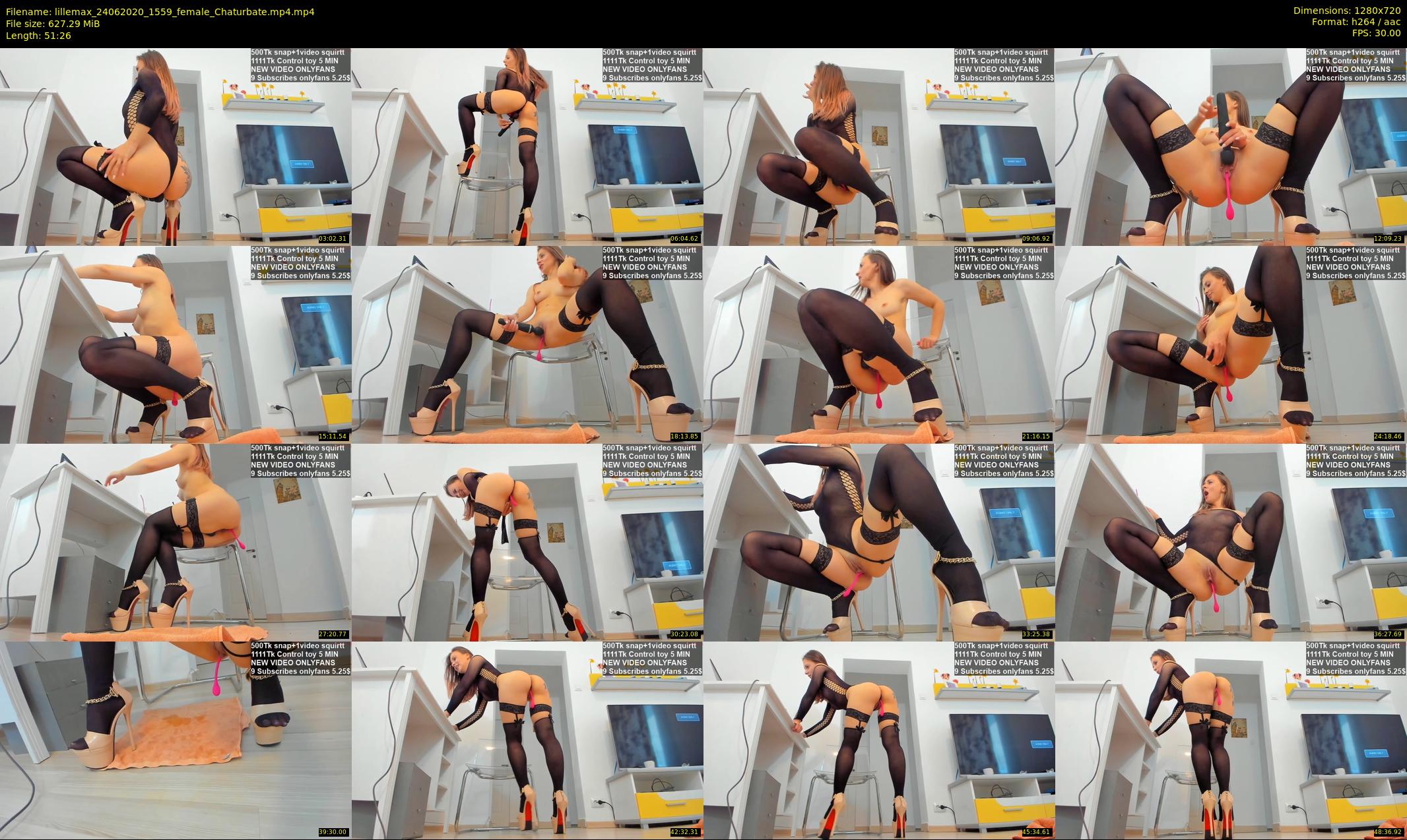 lillemax — 52 minute Chaturbate female cam show recording, 720p, Jun 24, 2020