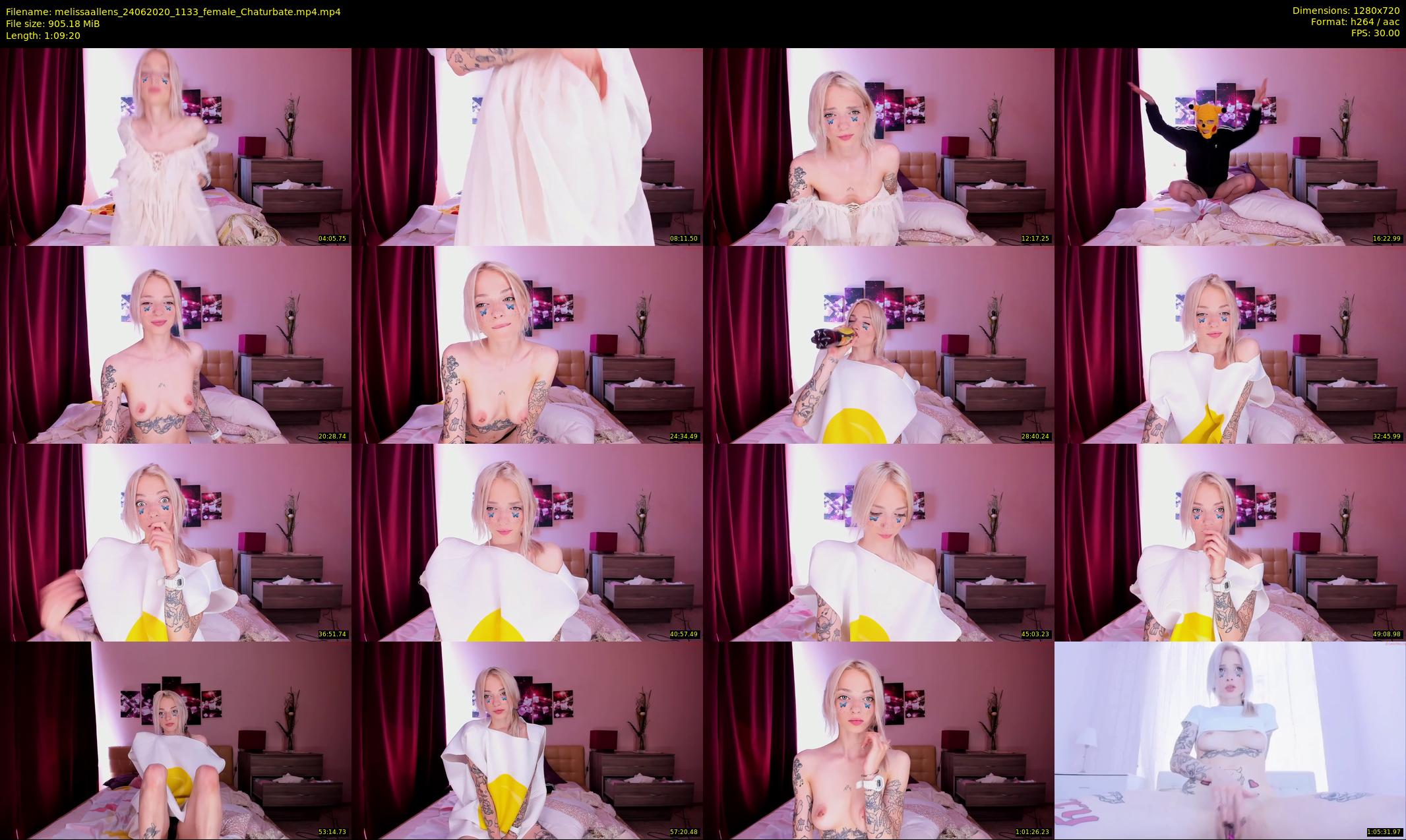 melissaallens — 70 minute Chaturbate female cam show recording, 720p, Jun 24, 2020
