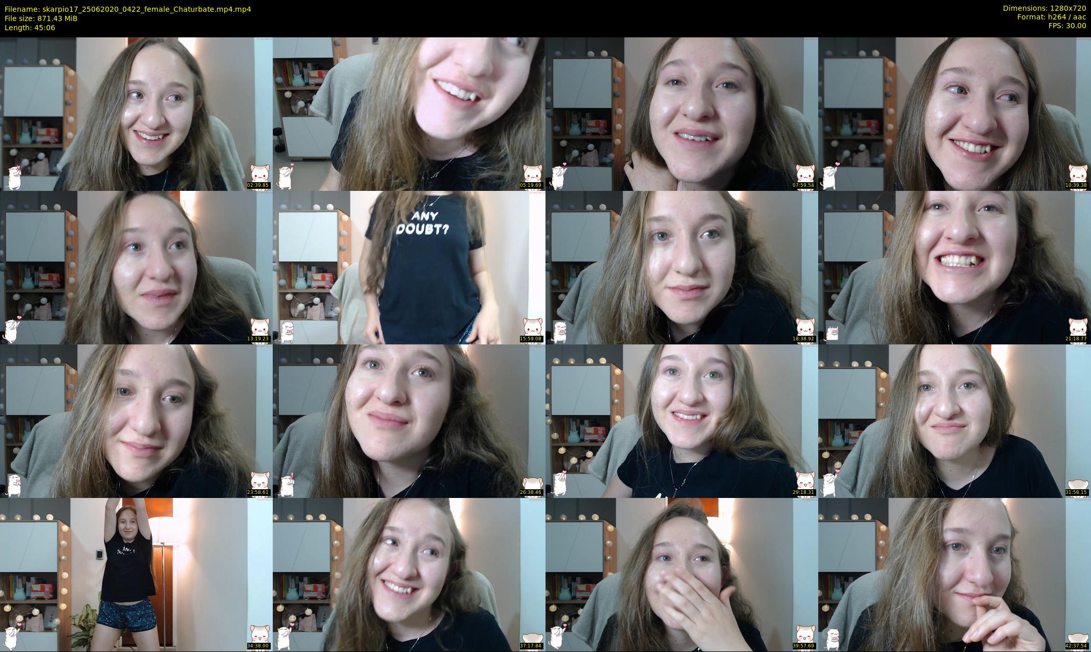 skarpio17 — 46 minute Chaturbate female cam show recording, 720p, Jun 25, 2020
