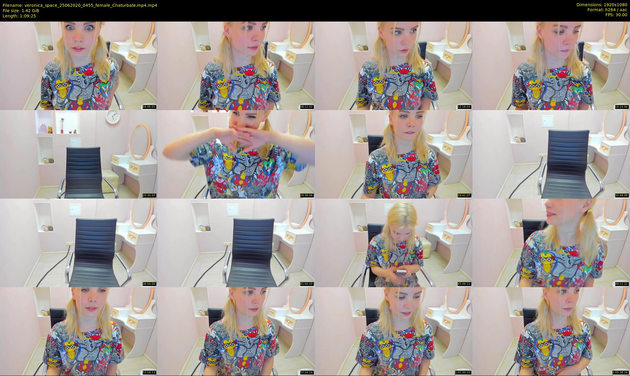 veronica_space — 70 minute Chaturbate female cam show recording, 1080p, Jun 25, 2020