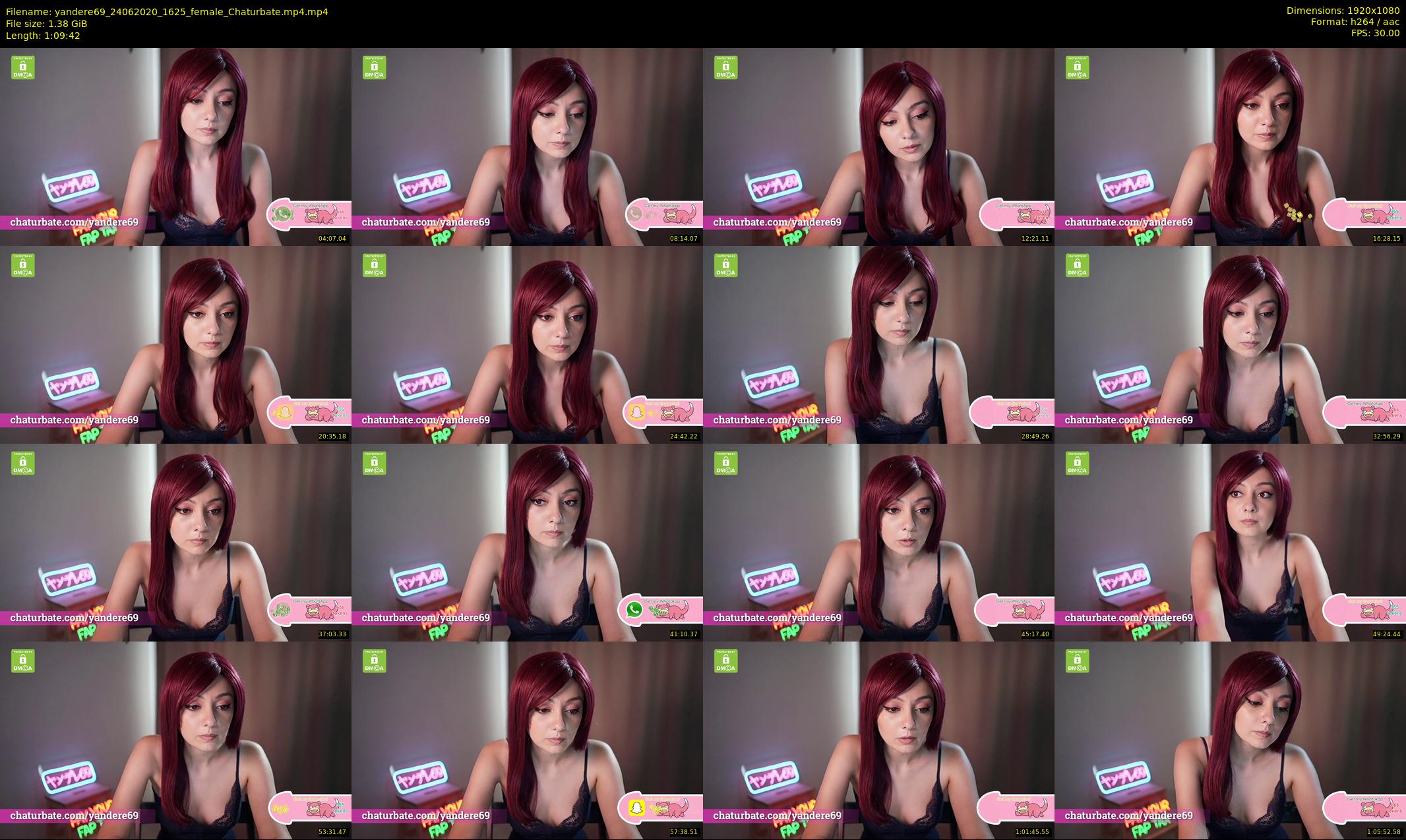 yandere69 — 70 minute Chaturbate female cam show recording, 1080p, Jun 24, 2020