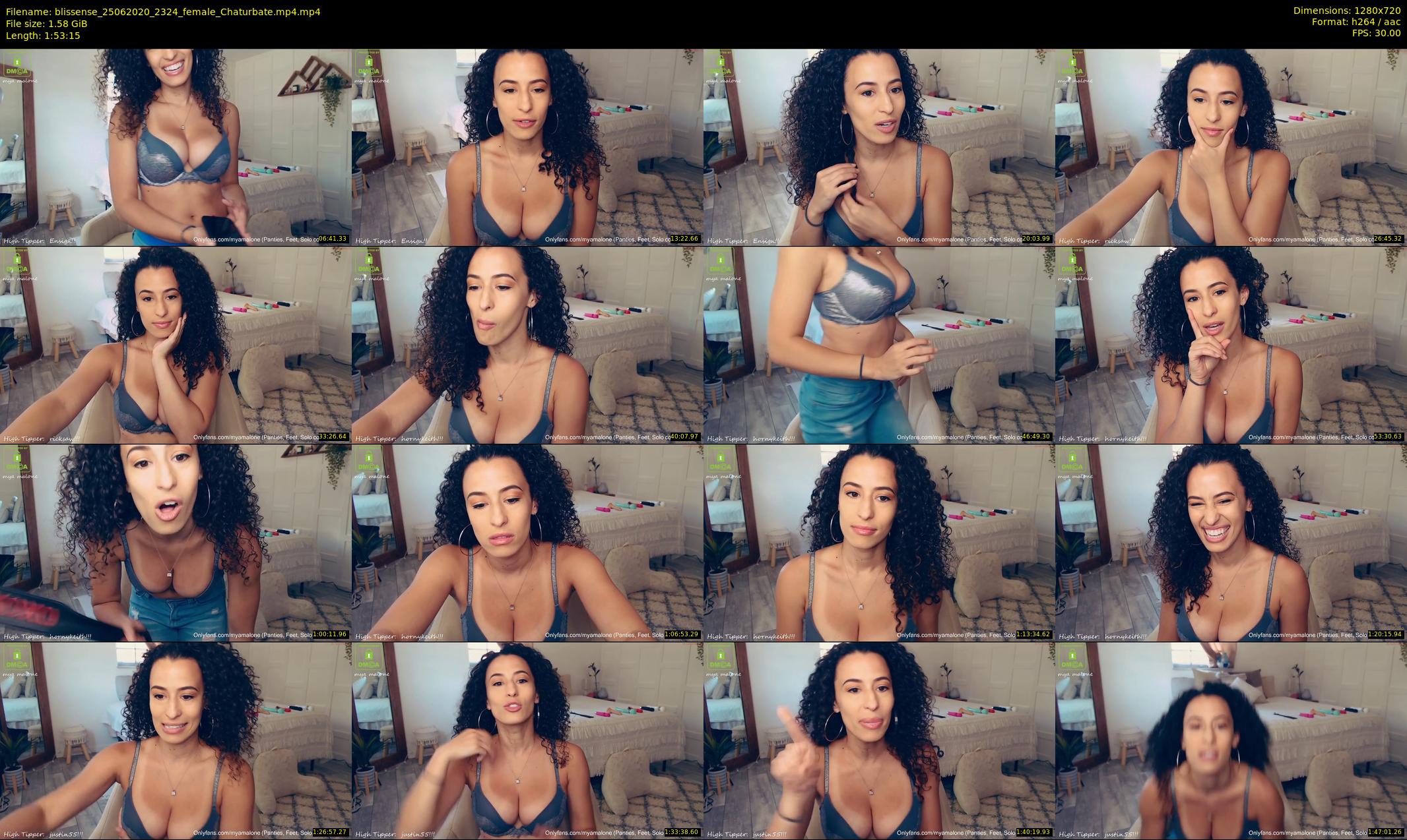 blissense — 114 minute Chaturbate female cam show recording, 720p, Jun 25, 2020