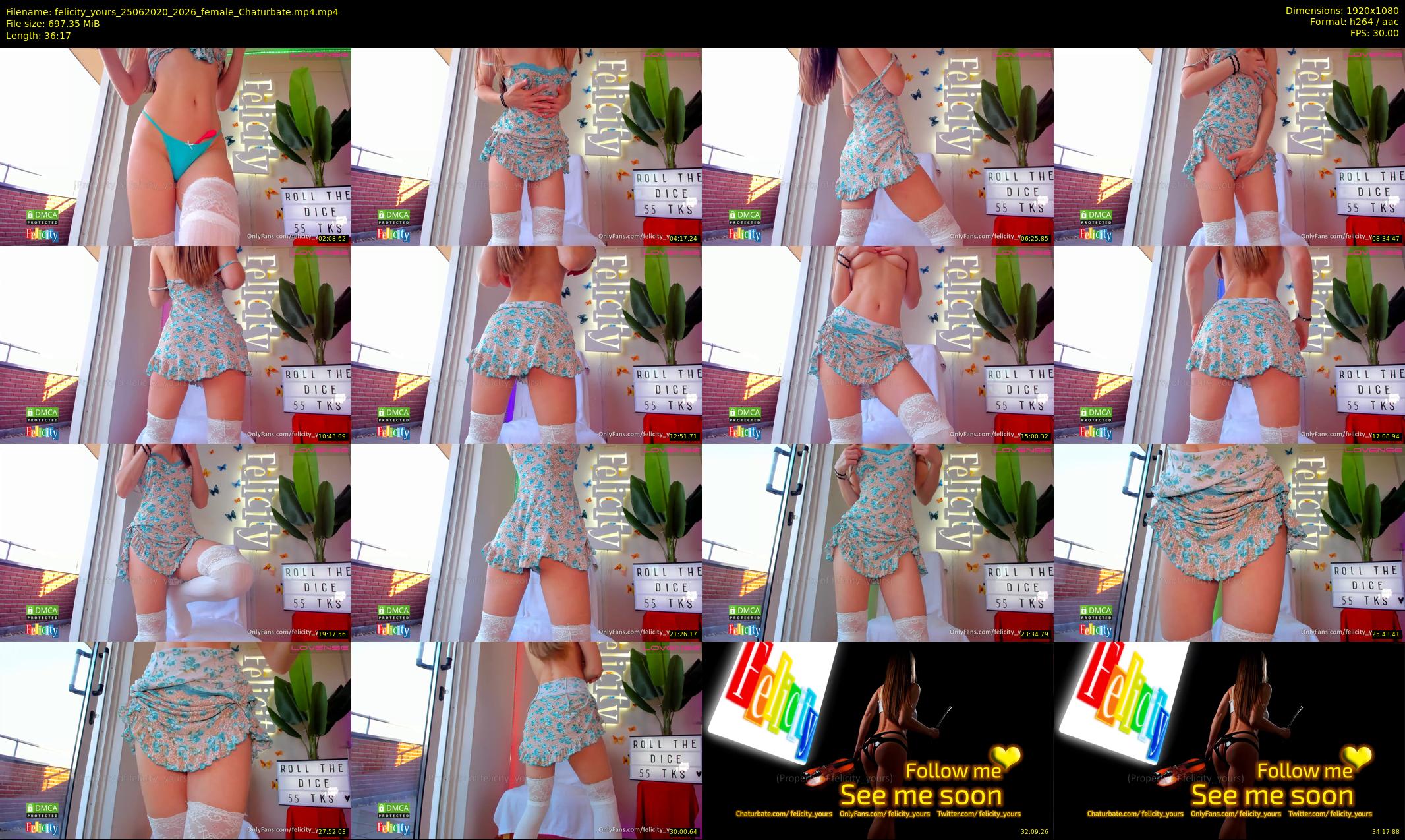 felicity_yours — 37 minute Chaturbate female cam show recording, 1080p, Jun 25, 2020