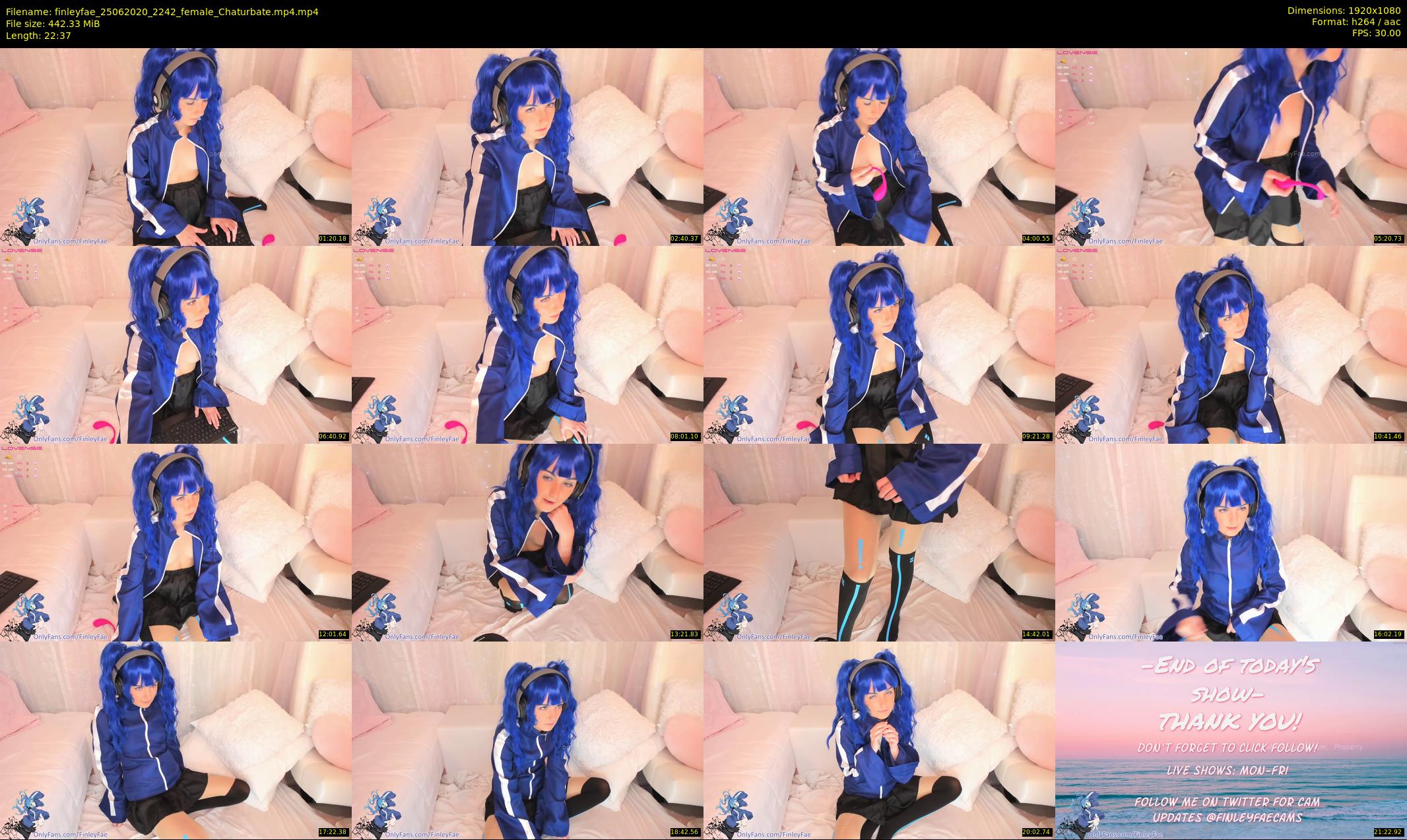 finleyfae — 23 minute Chaturbate female cam show recording, 1080p, Jun 25, 2020