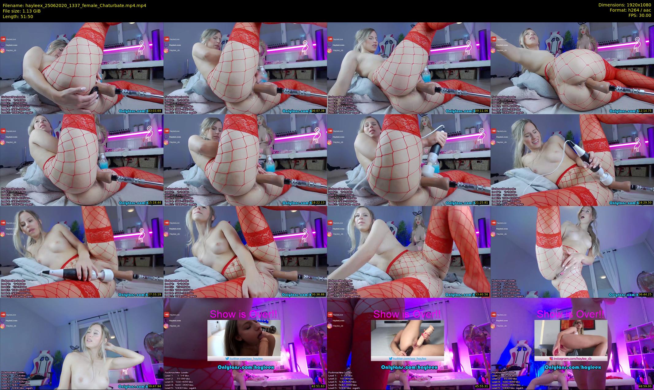 hayleex — 52 minute Chaturbate female cam show recording, 1080p, Jun 25, 2020