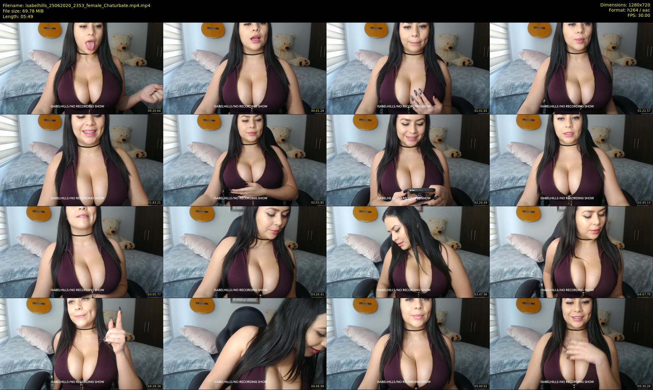 isabelhills — 6 minute Chaturbate female cam show recording, 720p, Jun 25, 2020
