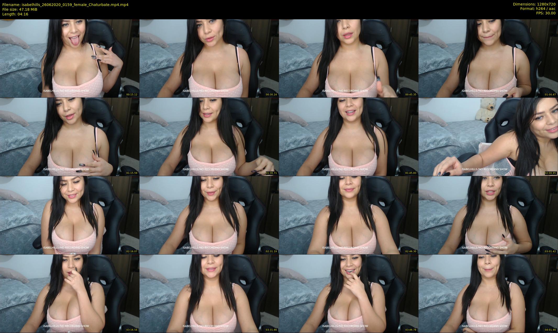 isabelhills — 5 minute Chaturbate female cam show recording, 720p, Jun 26, 2020