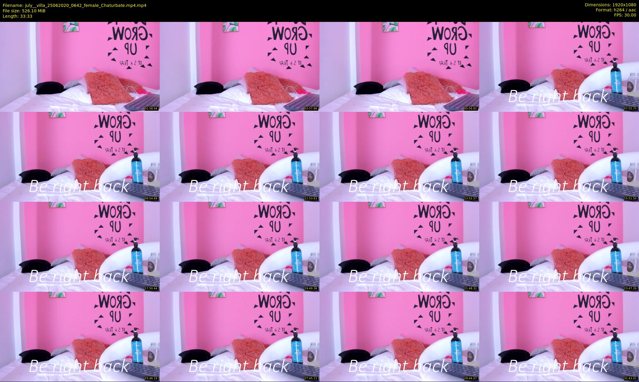 july__villa — 34 minute Chaturbate female cam show recording, 1080p, Jun 25, 2020