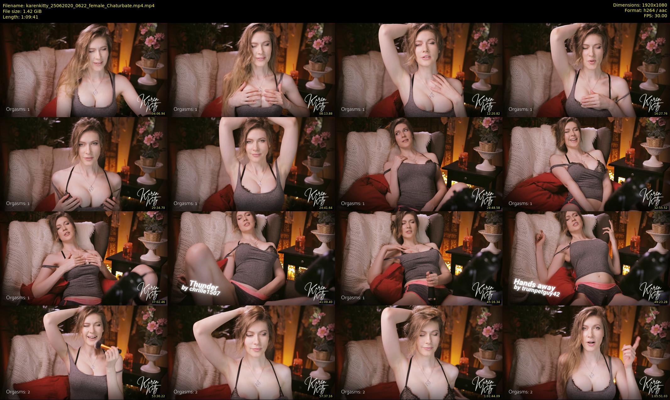 karenkitty — 70 minute Chaturbate female cam show recording, 1080p, Jun 25, 2020