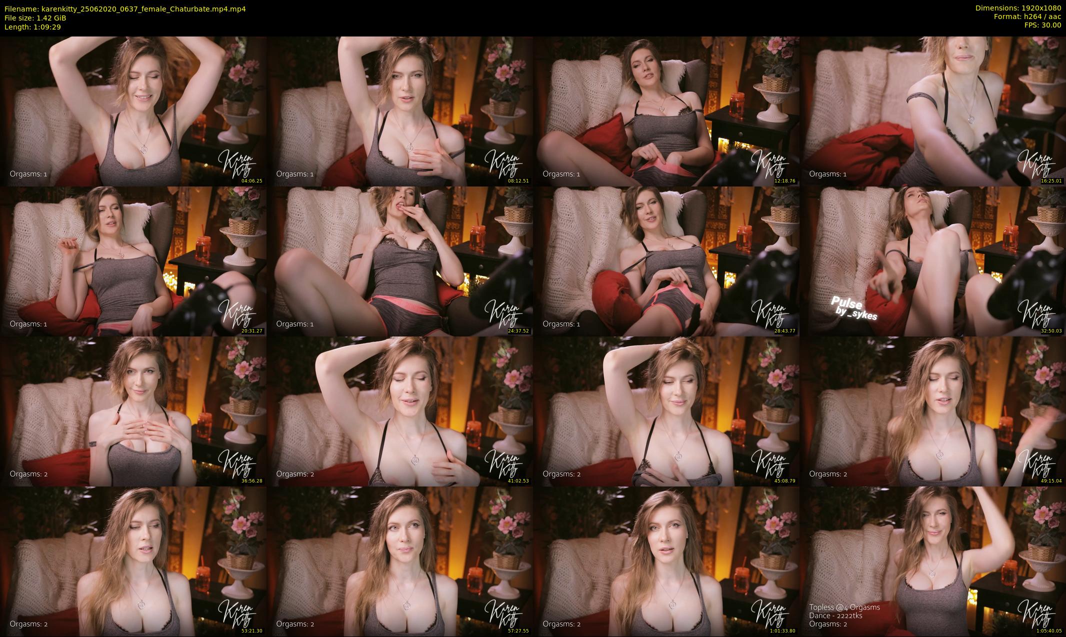 karenkitty — 70 minute Chaturbate female cam show recording, 1080p, Jun 25, 2020