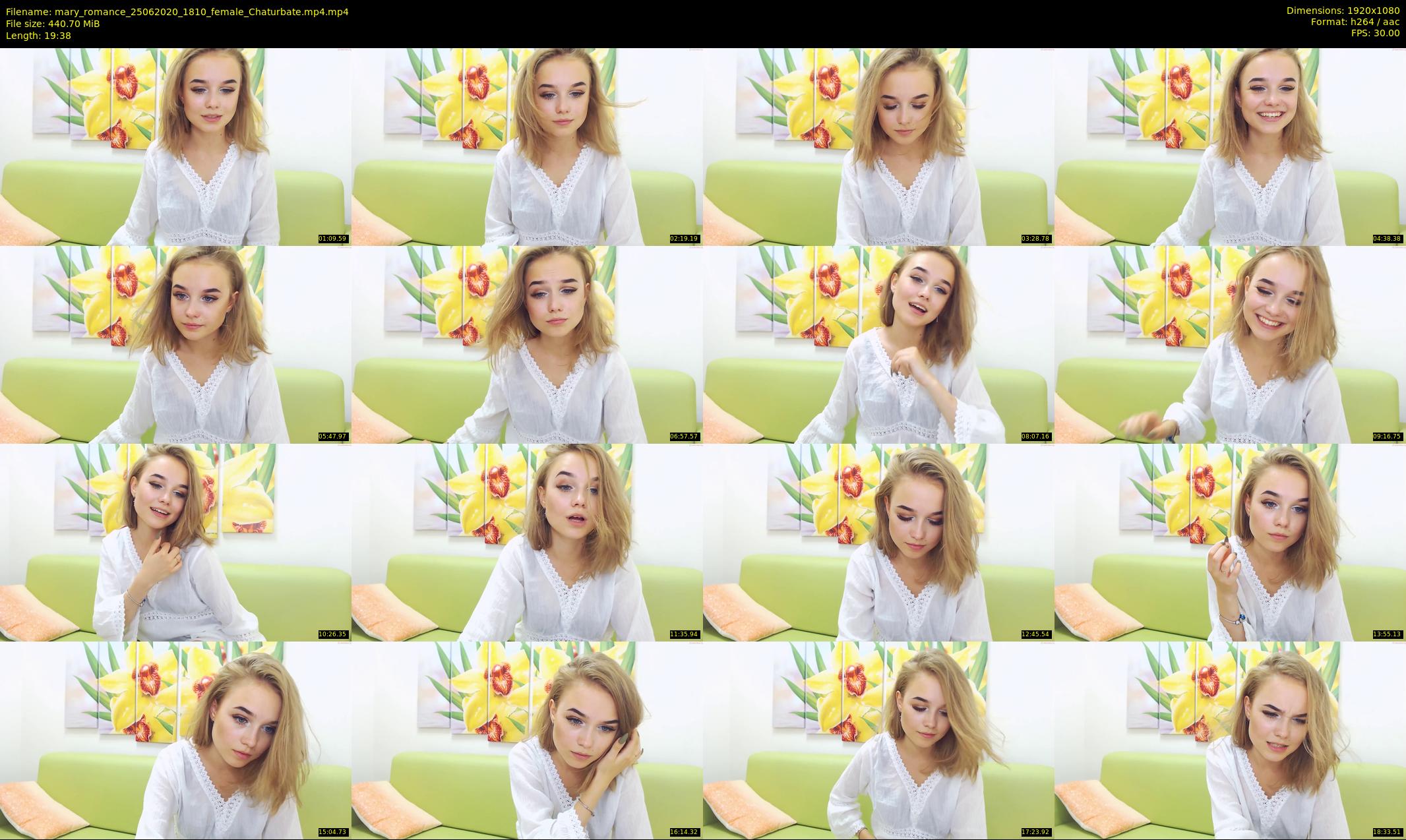 mary_romance — 20 minute Chaturbate female cam show recording, 1080p, Jun 25, 2020