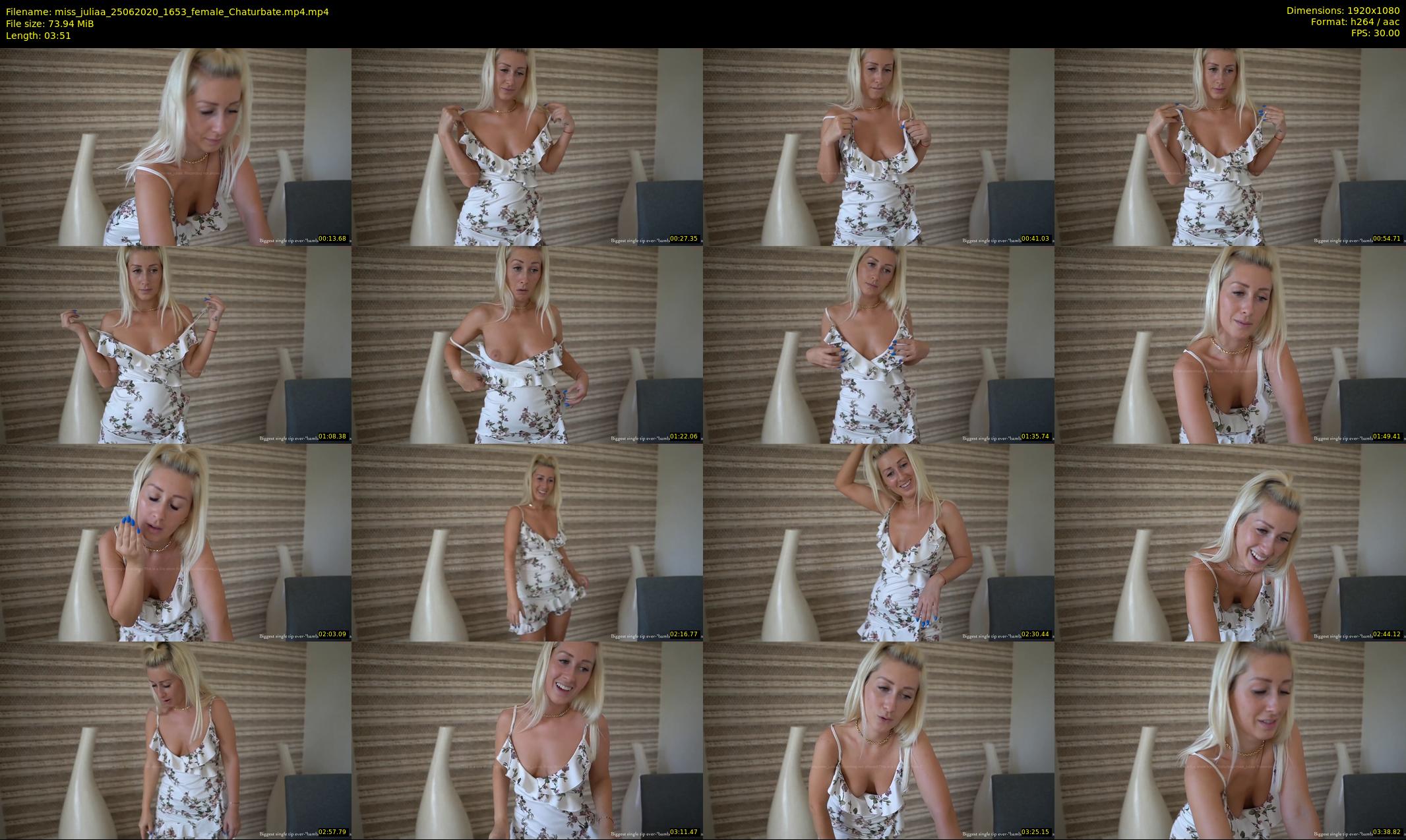 miss_juliaa — 4 minute Chaturbate female cam show recording, 1080p, Jun 25, 2020
