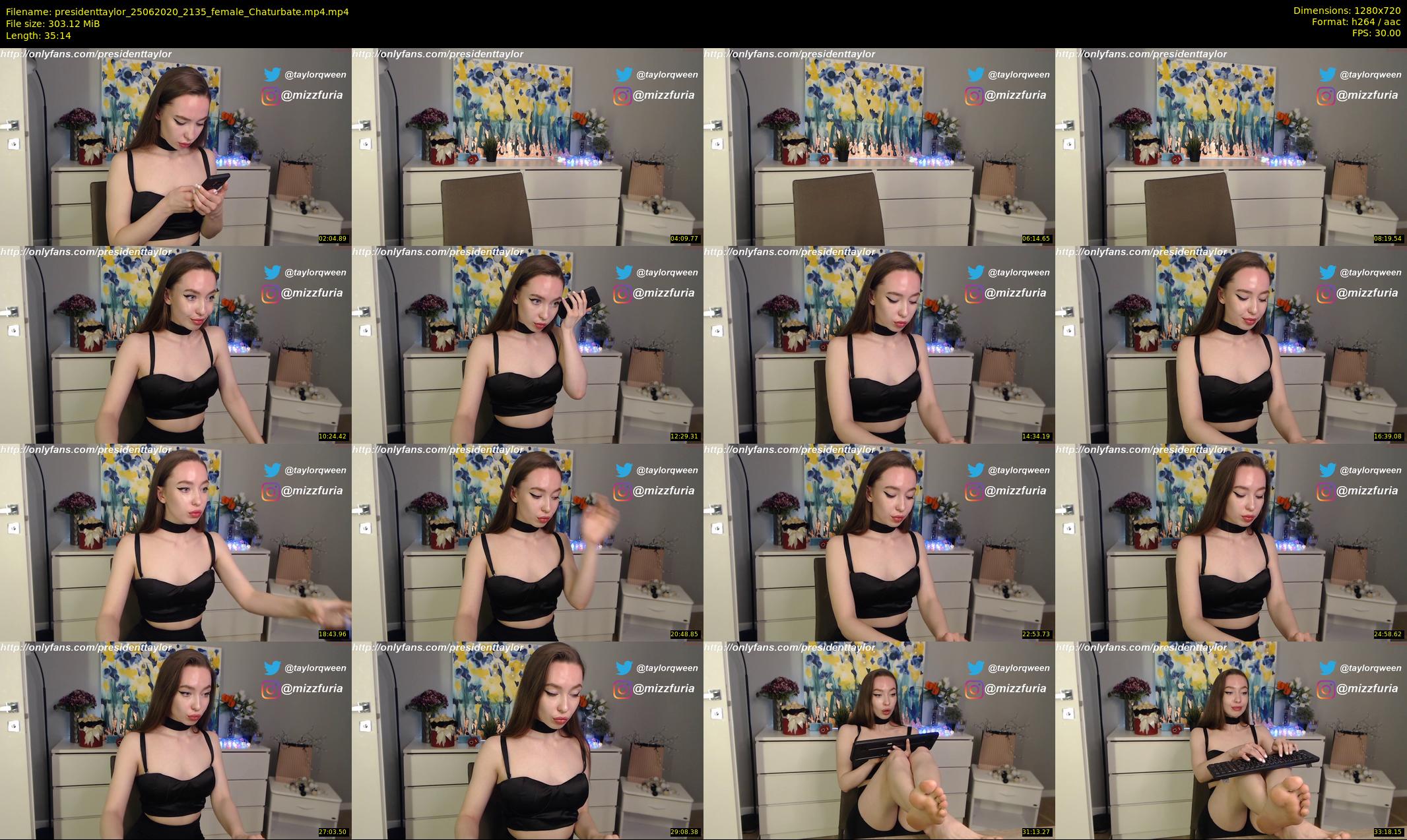 presidenttaylor — 36 minute Chaturbate female cam show recording, 720p, Jun 25, 2020