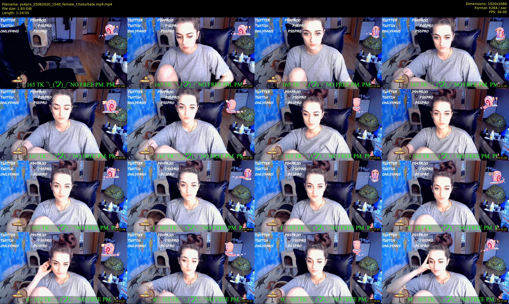 ps4pro — 85 minute Chaturbate female cam show recording, 1080p, Jun 25, 2020