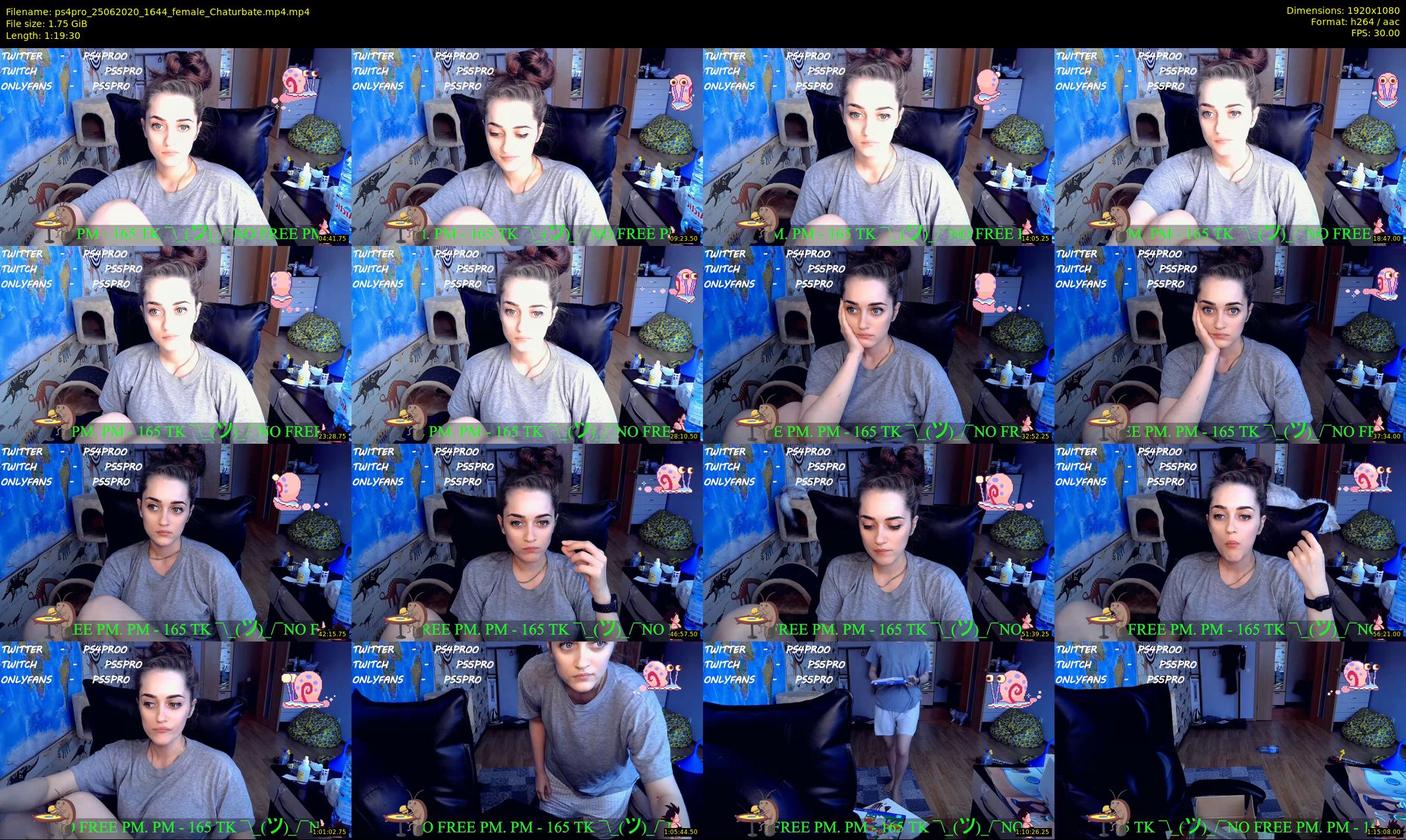 ps4pro — 80 minute Chaturbate female cam show recording, 1080p, Jun 25, 2020
