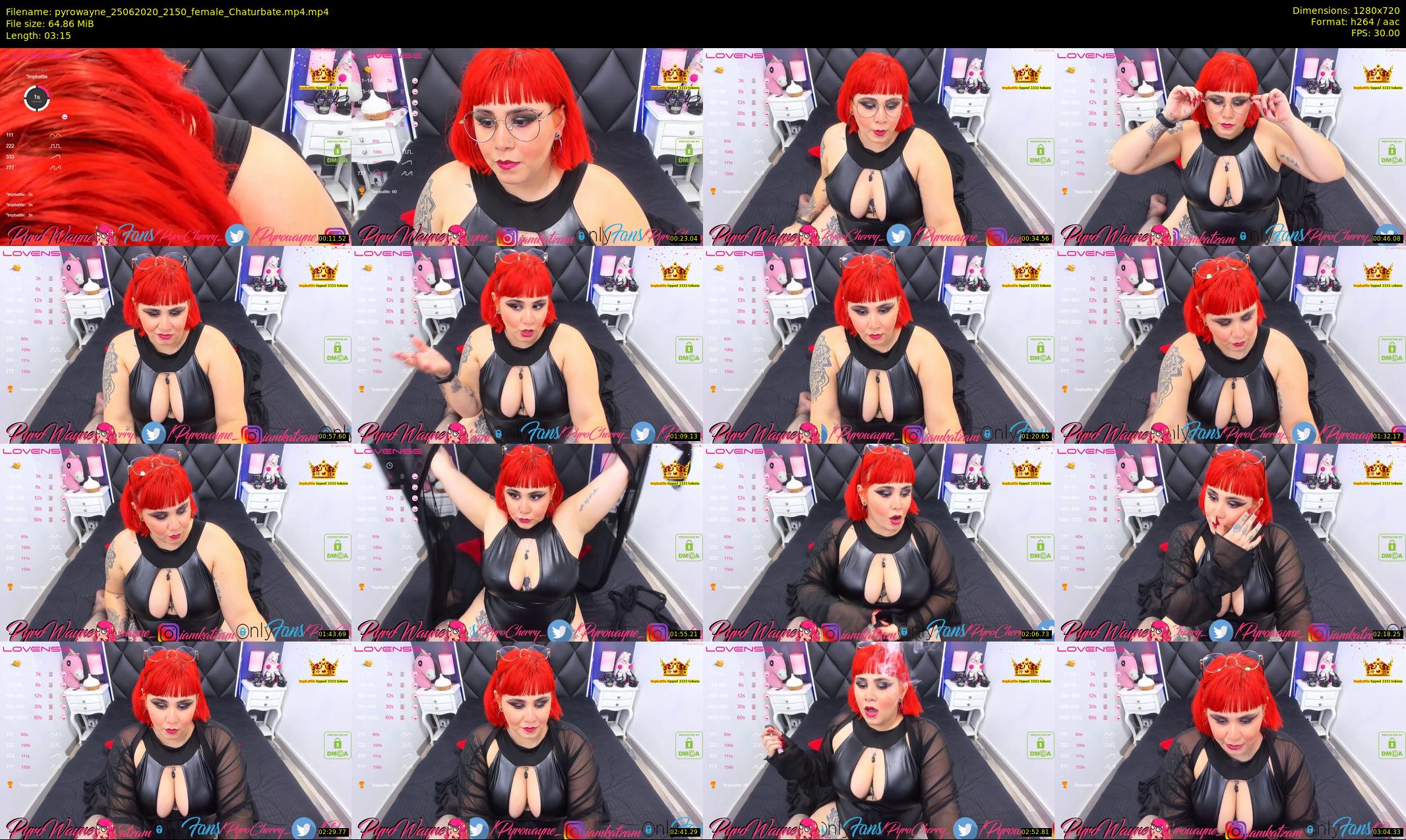pyrowayne — 4 minute Chaturbate female cam show recording, 720p, Jun 25, 2020